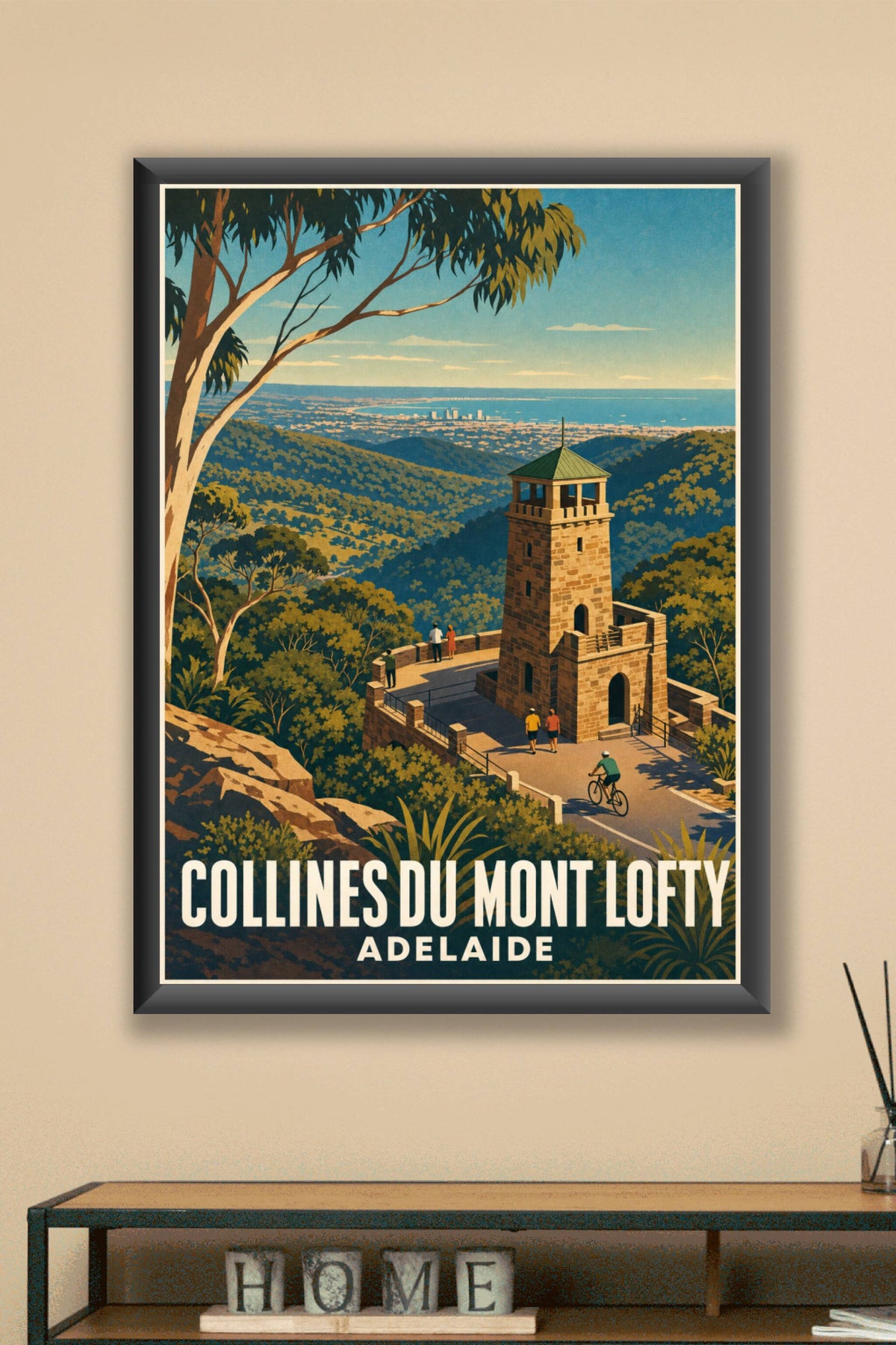 Affiche des Collines du Mont Lofty, poster Adélaïde