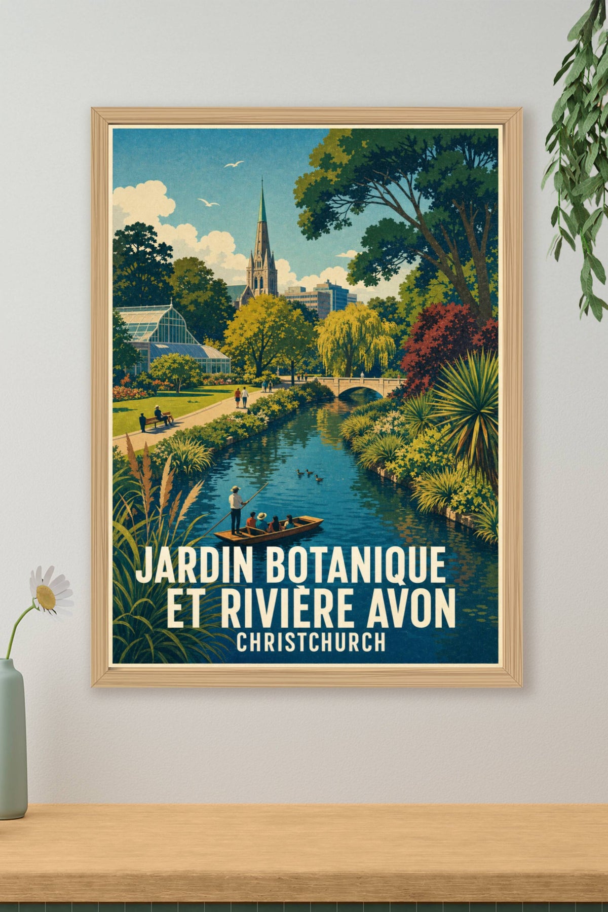 Affiche de Christchurch, poster Rivière Avon
