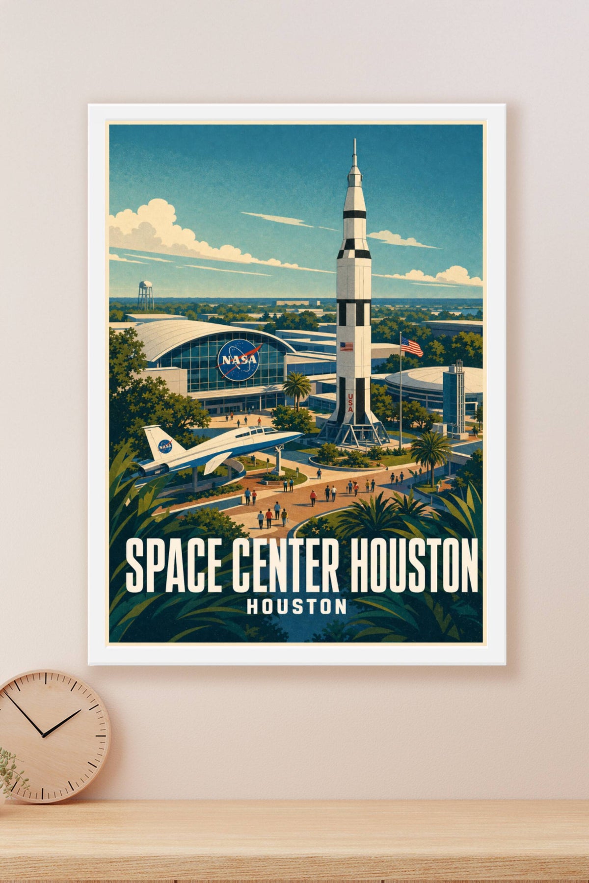 Affiche de Houston, poster fusée Saturn V