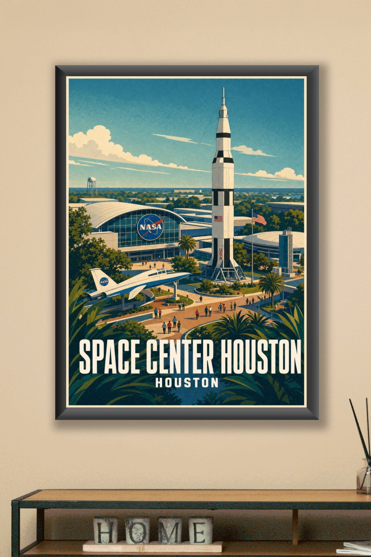 Affiche de Houston, poster fusée Saturn V