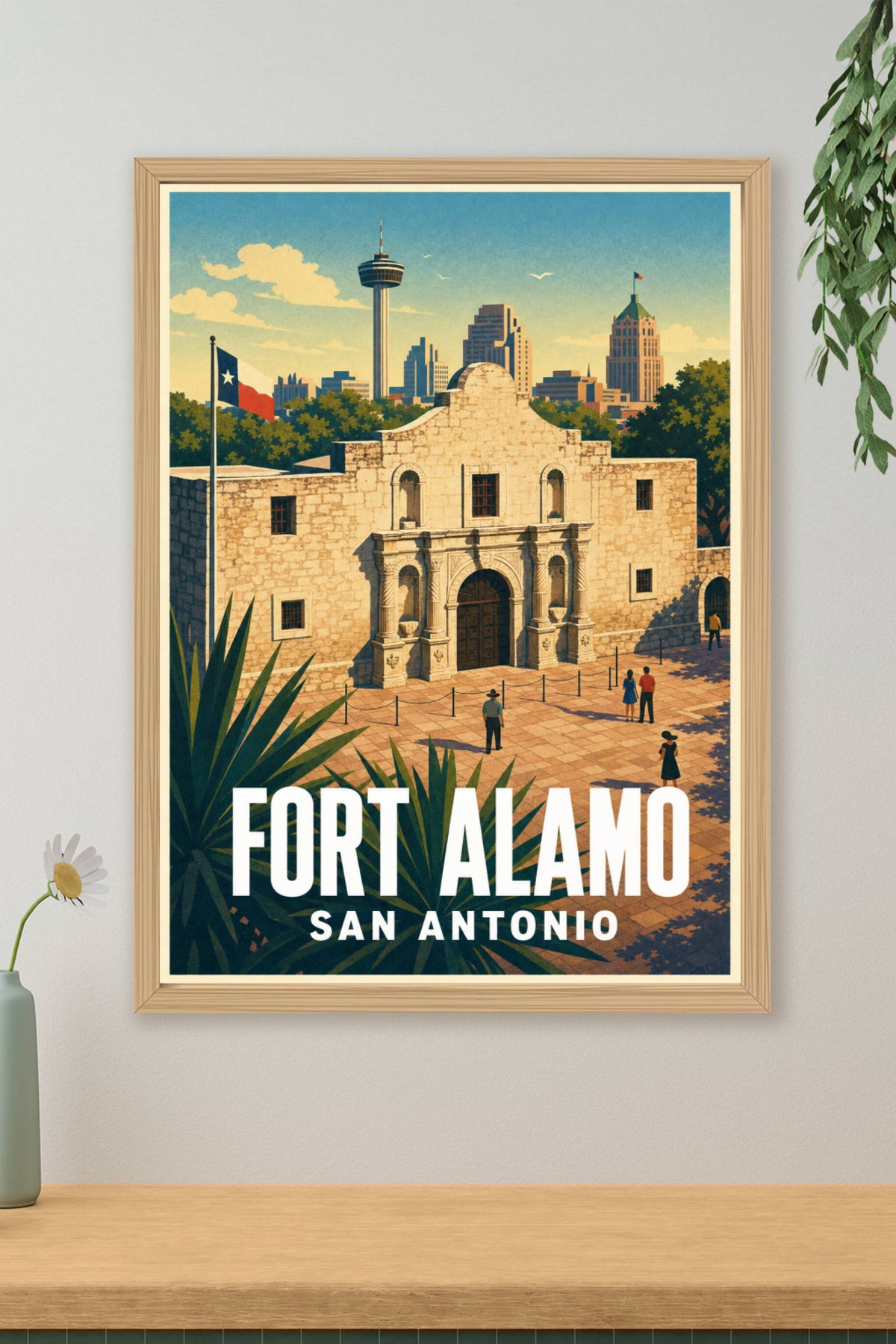 Affiche de Fort Alamo, San Antonio Texas