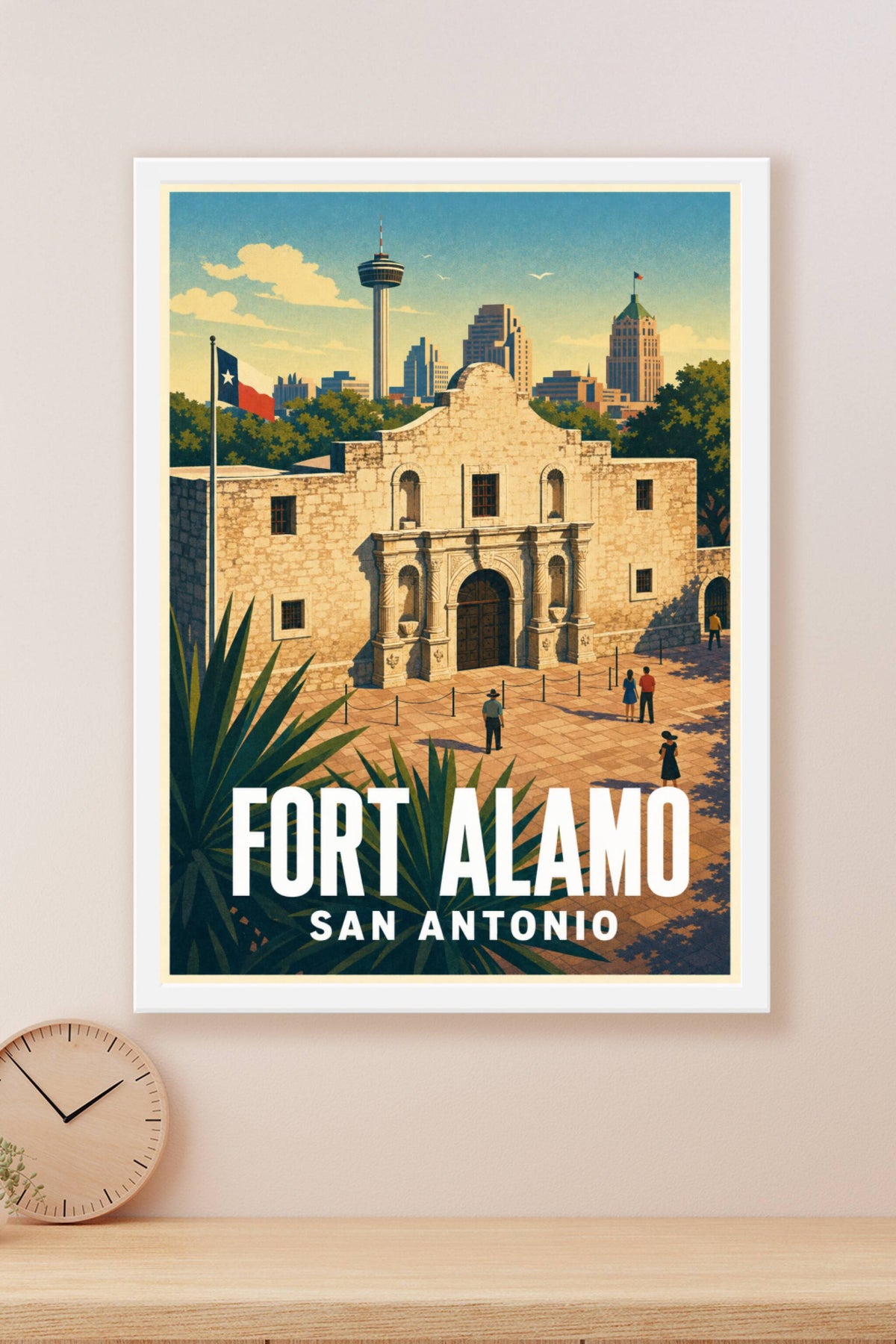 Affiche de Fort Alamo, San Antonio Texas