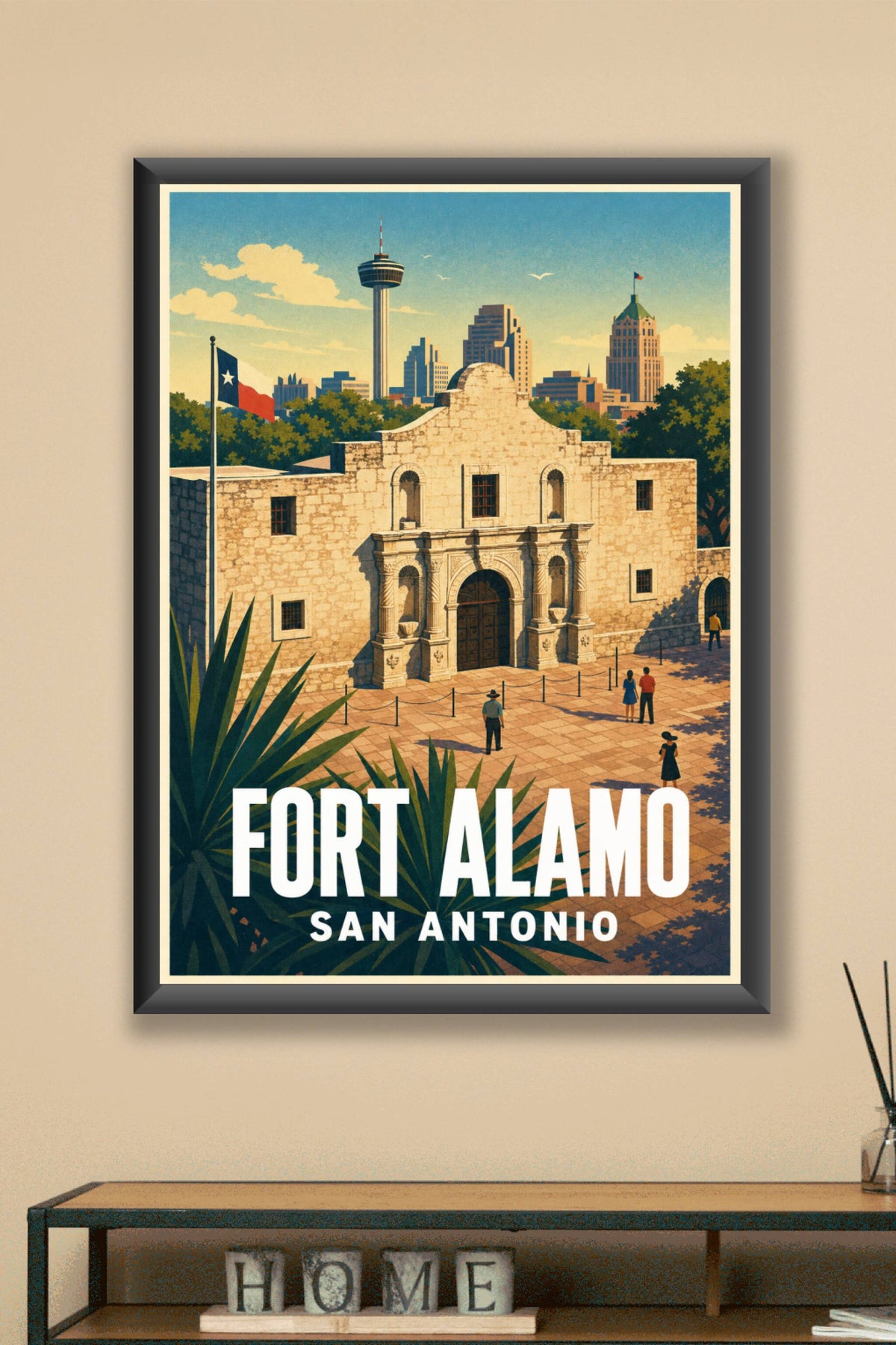 Affiche de Fort Alamo, San Antonio Texas