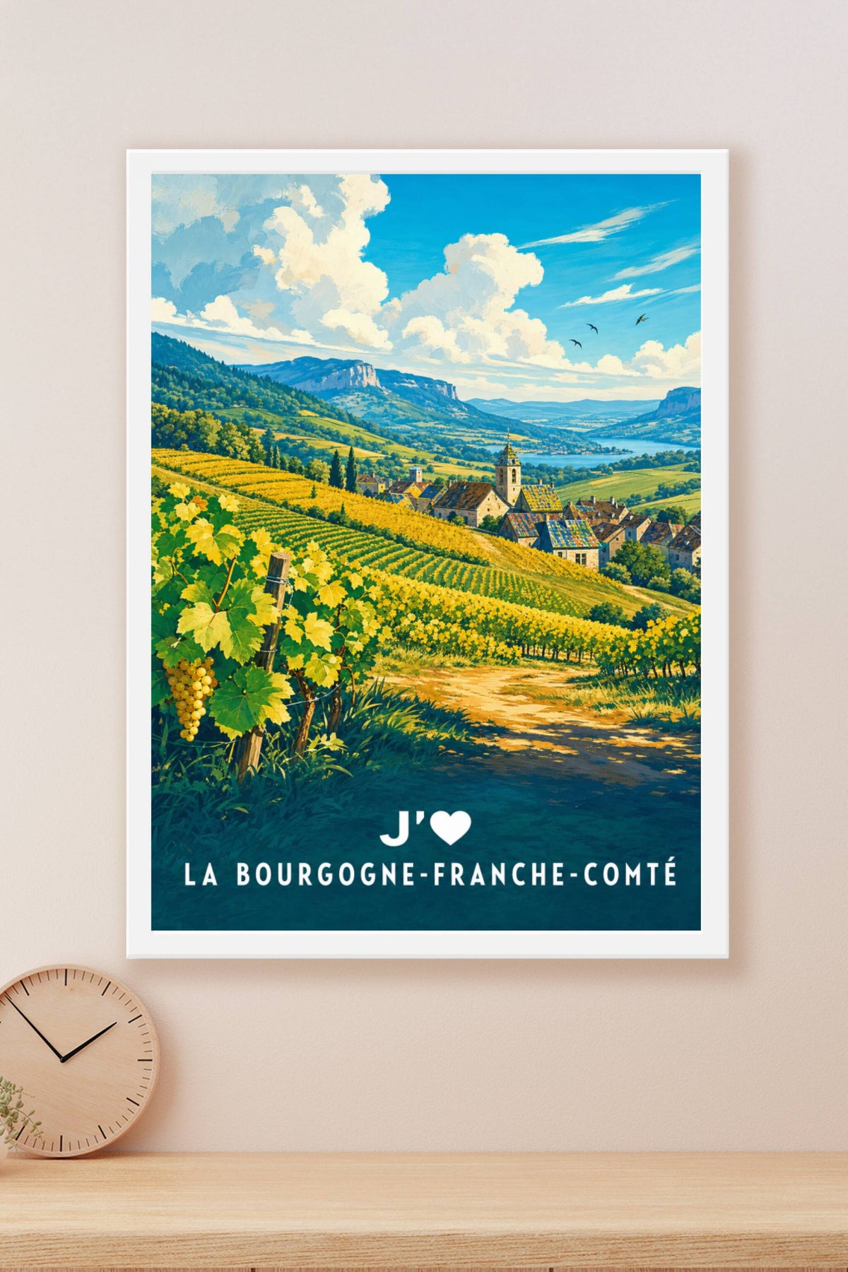 Affiche j'aime la Bourgogne-Franche-Comté