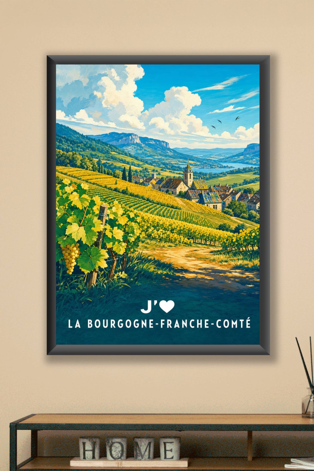 Affiche j'aime la Bourgogne-Franche-Comté