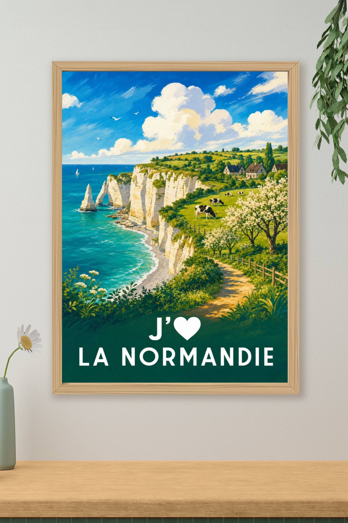 Affiche j'aime la Normandie