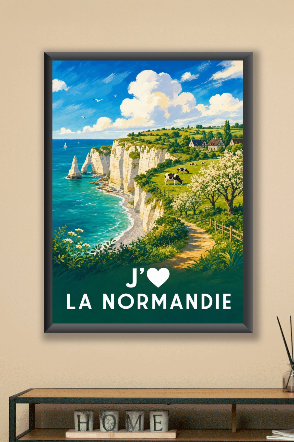 Affiche j'aime la Normandie