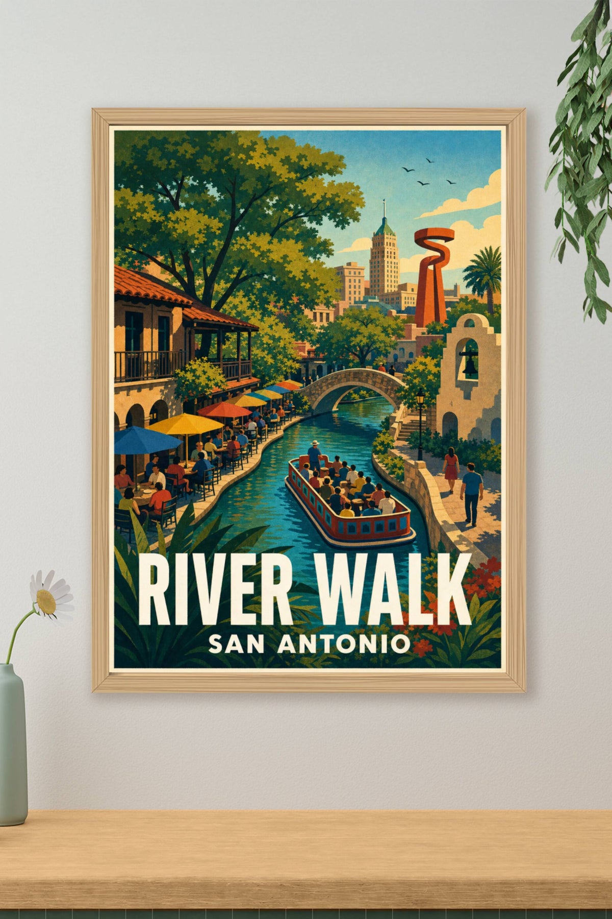 Poster de San Antonio, River Walk Texas