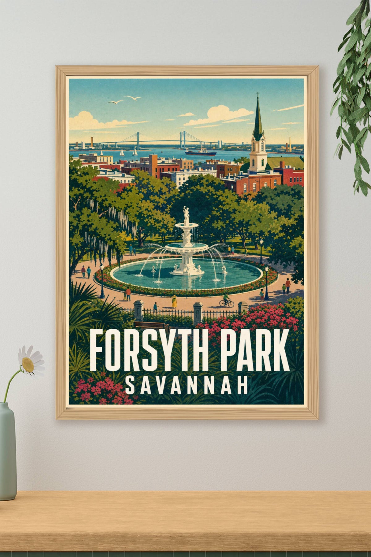 Affiche de Savannah, Forsyth Park