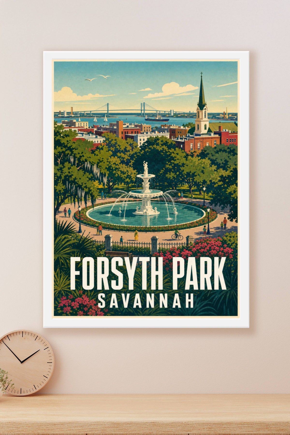 Affiche de Savannah, Forsyth Park