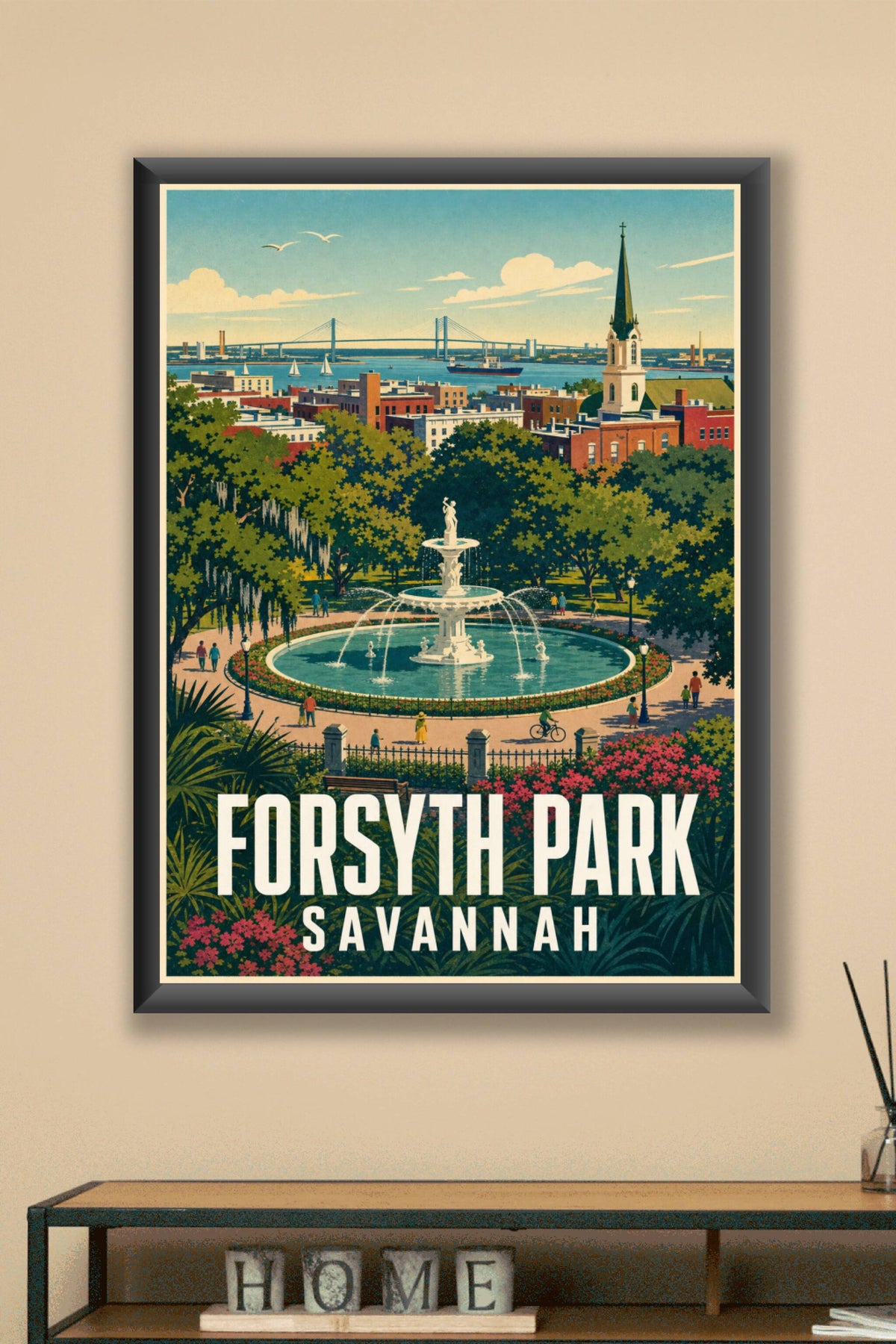 Affiche de Savannah, Forsyth Park