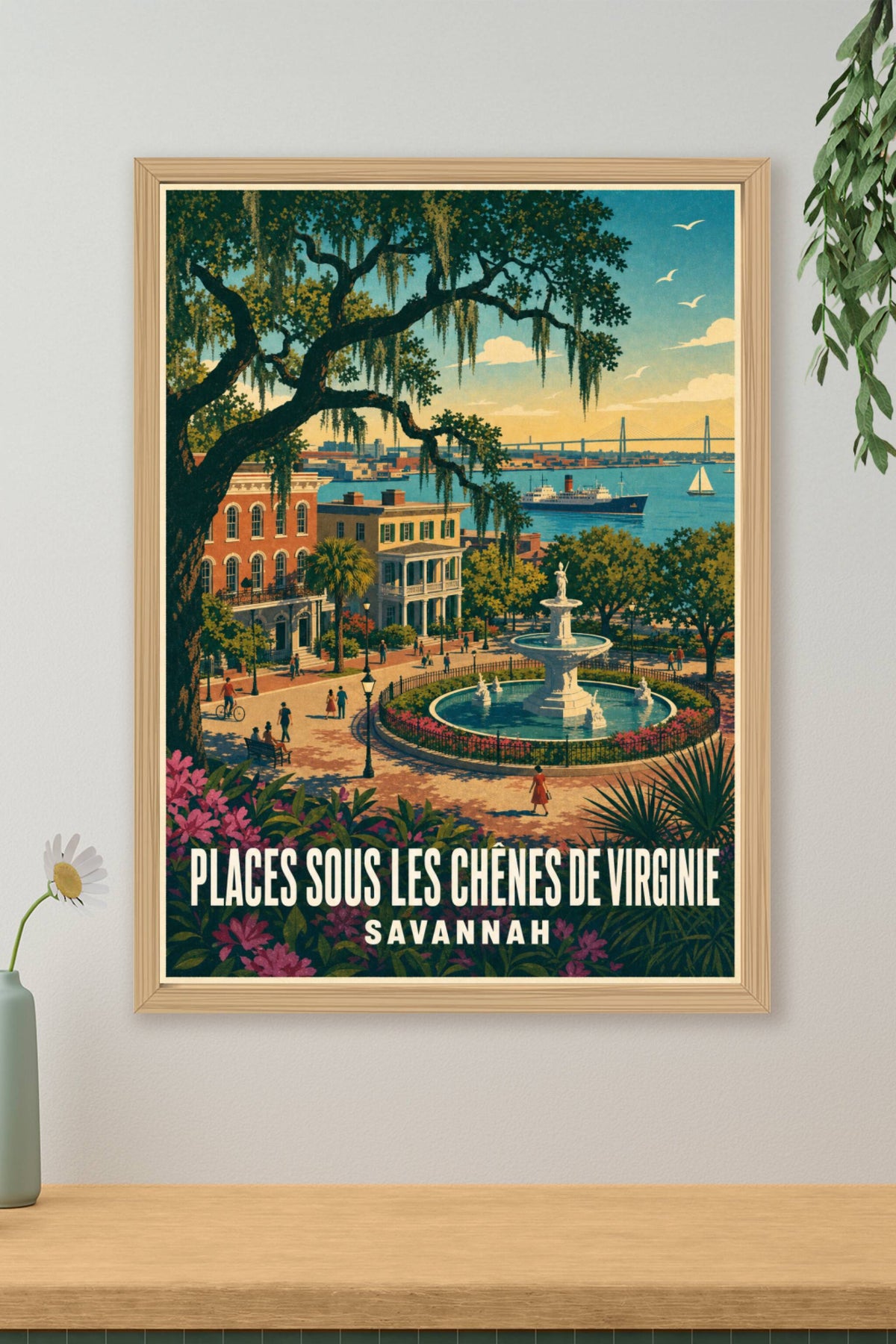 Poster de Savannah, chênes de Virginie