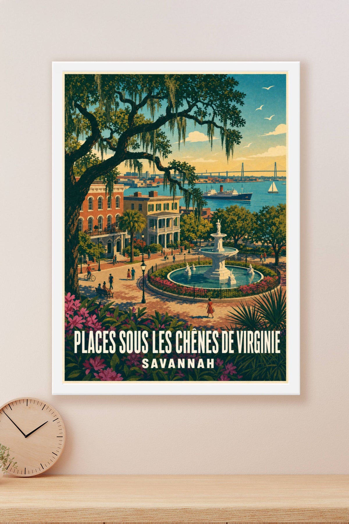 Poster de Savannah, chênes de Virginie
