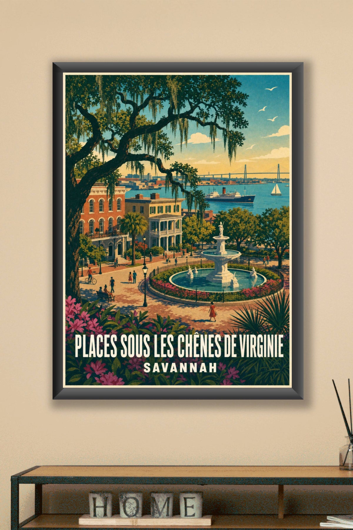Poster de Savannah, chênes de Virginie