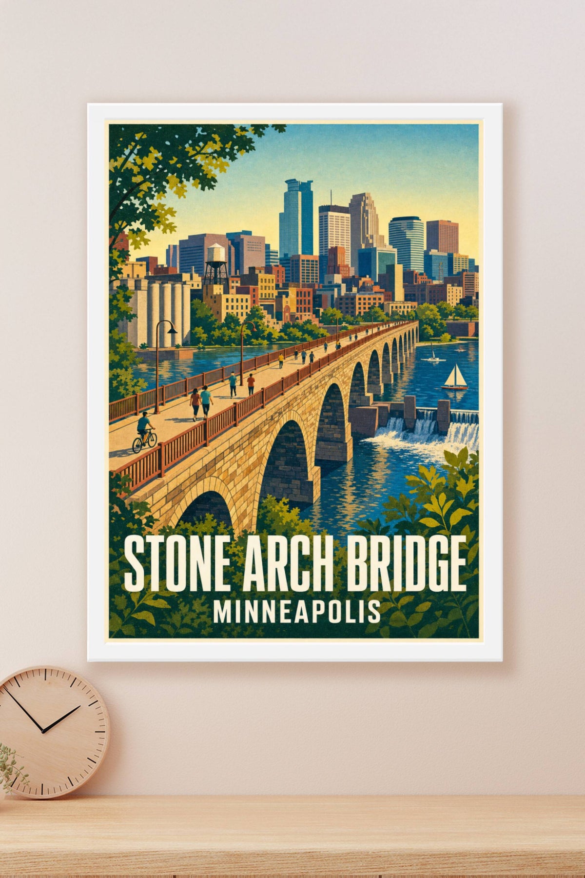 Affiche de Minneapolis, poster Stone Arch Bridge
