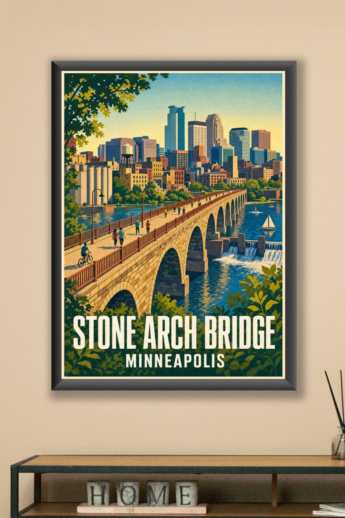 Affiche de Minneapolis, poster Stone Arch Bridge