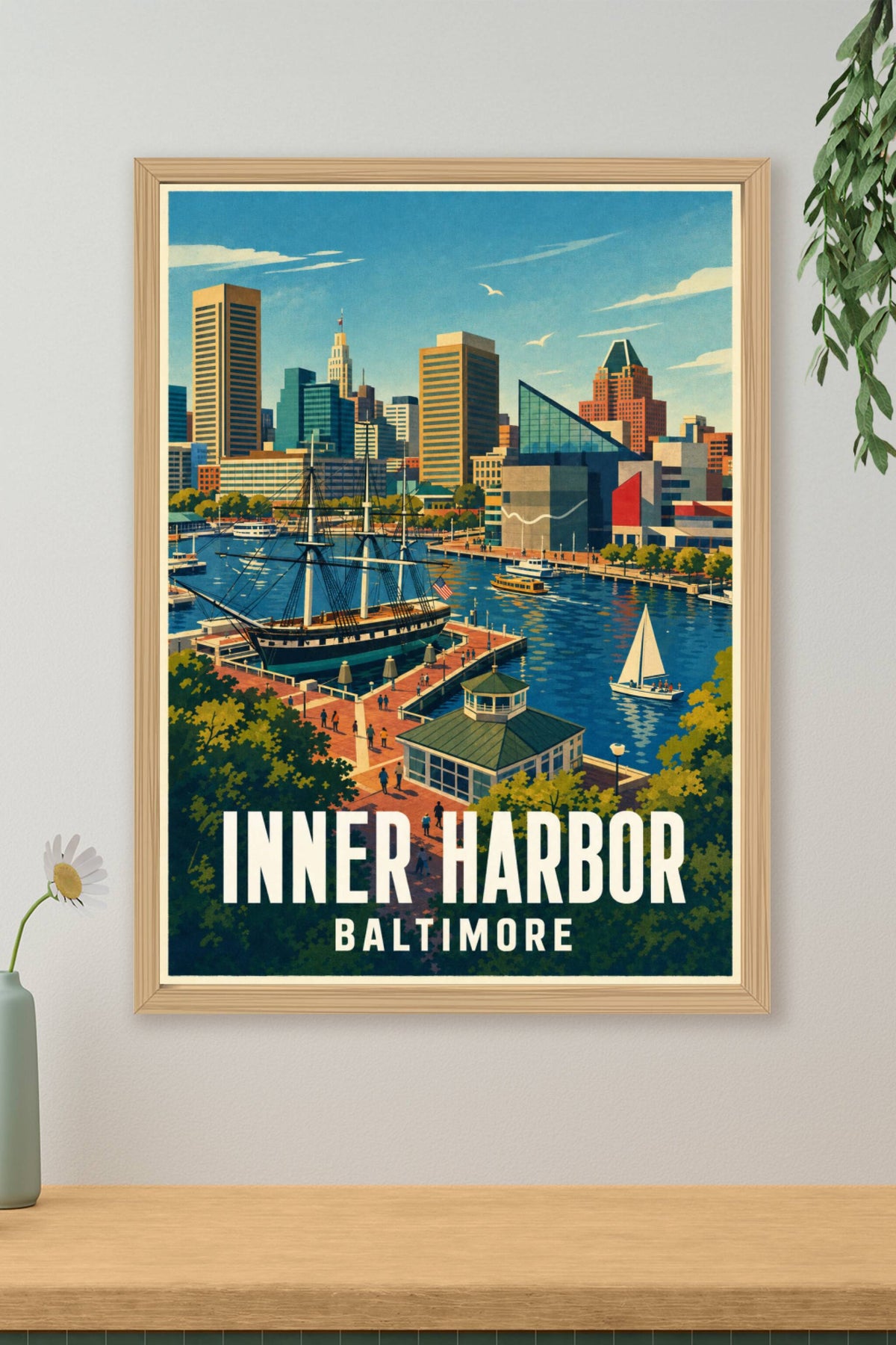 Affiche de Baltimore, poster Inner Harbor