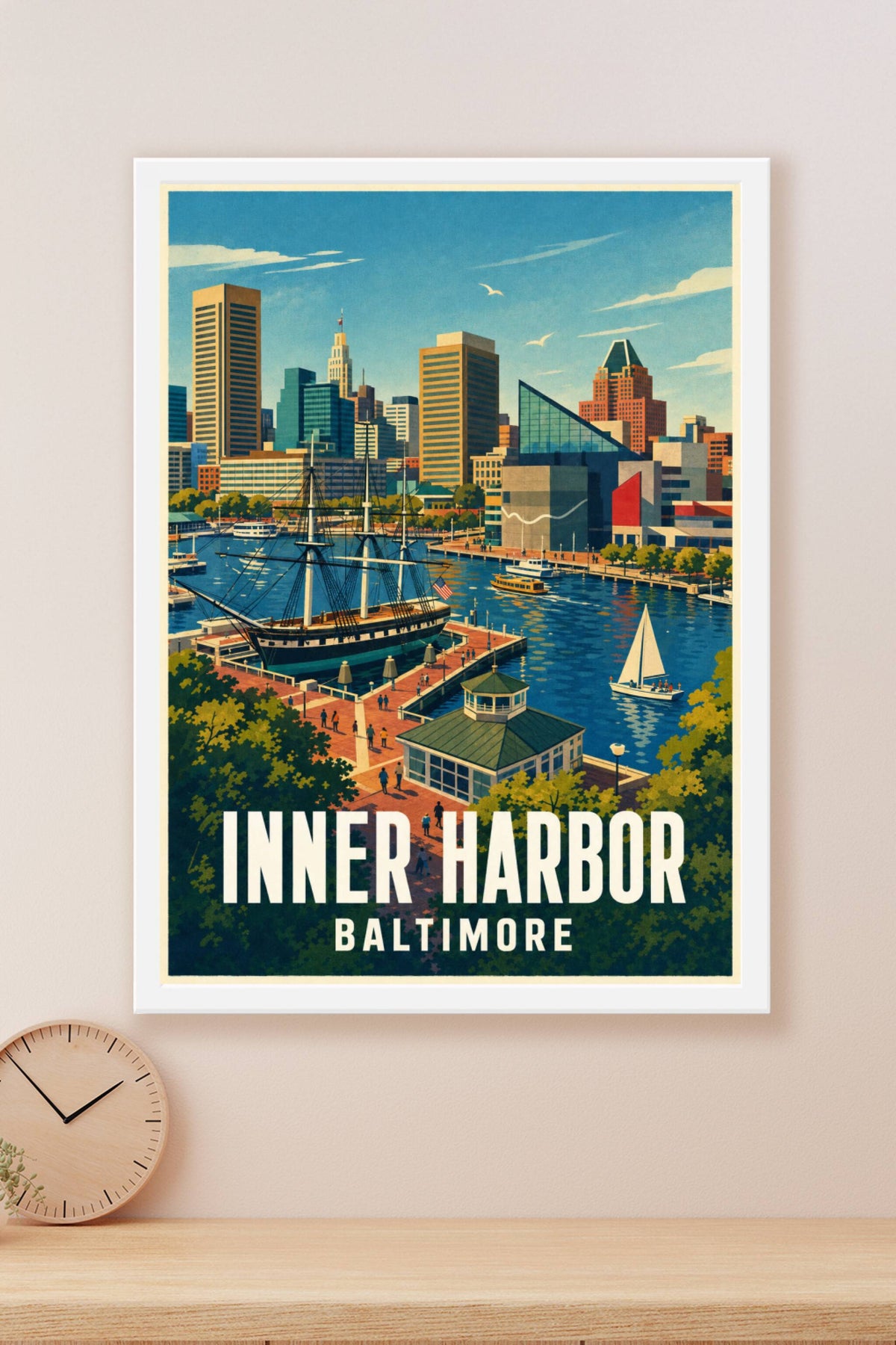 Affiche de Baltimore, poster Inner Harbor