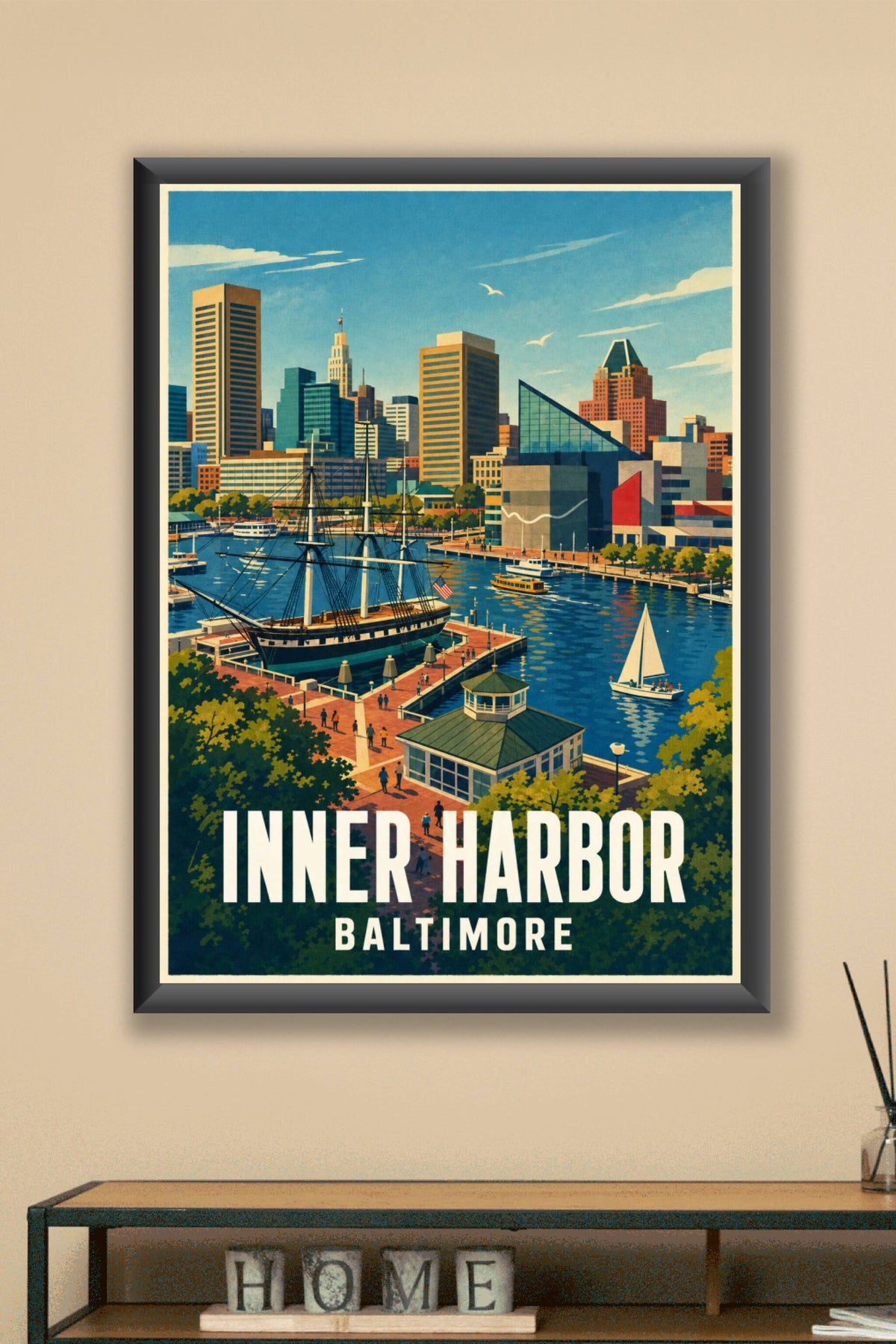 Affiche de Baltimore, poster Inner Harbor
