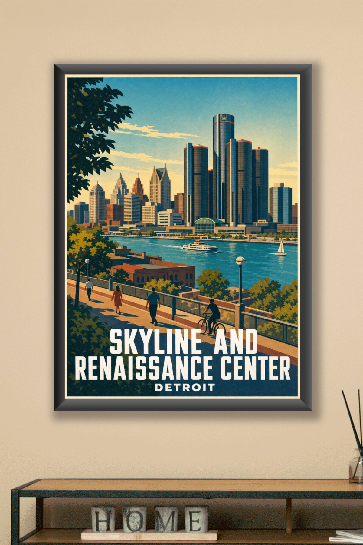 Affiche de Detroit, poster Renaissance Center