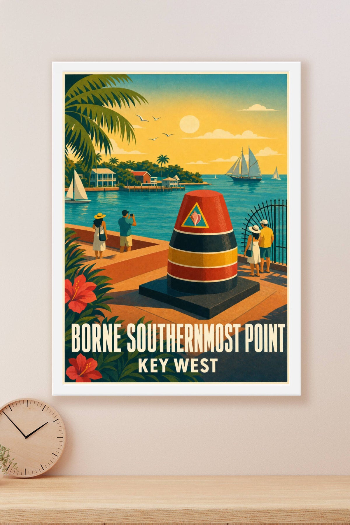 Poster de Key West, borne Southernmost Point