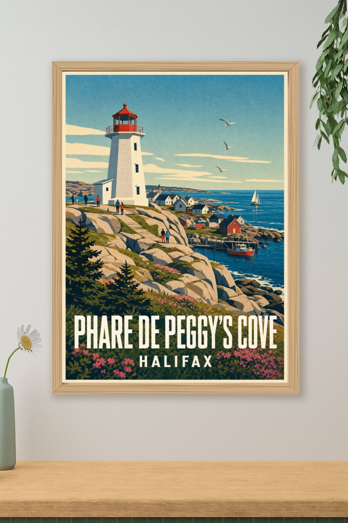 Affiche de Peggy's Cove, poster phare Halifax