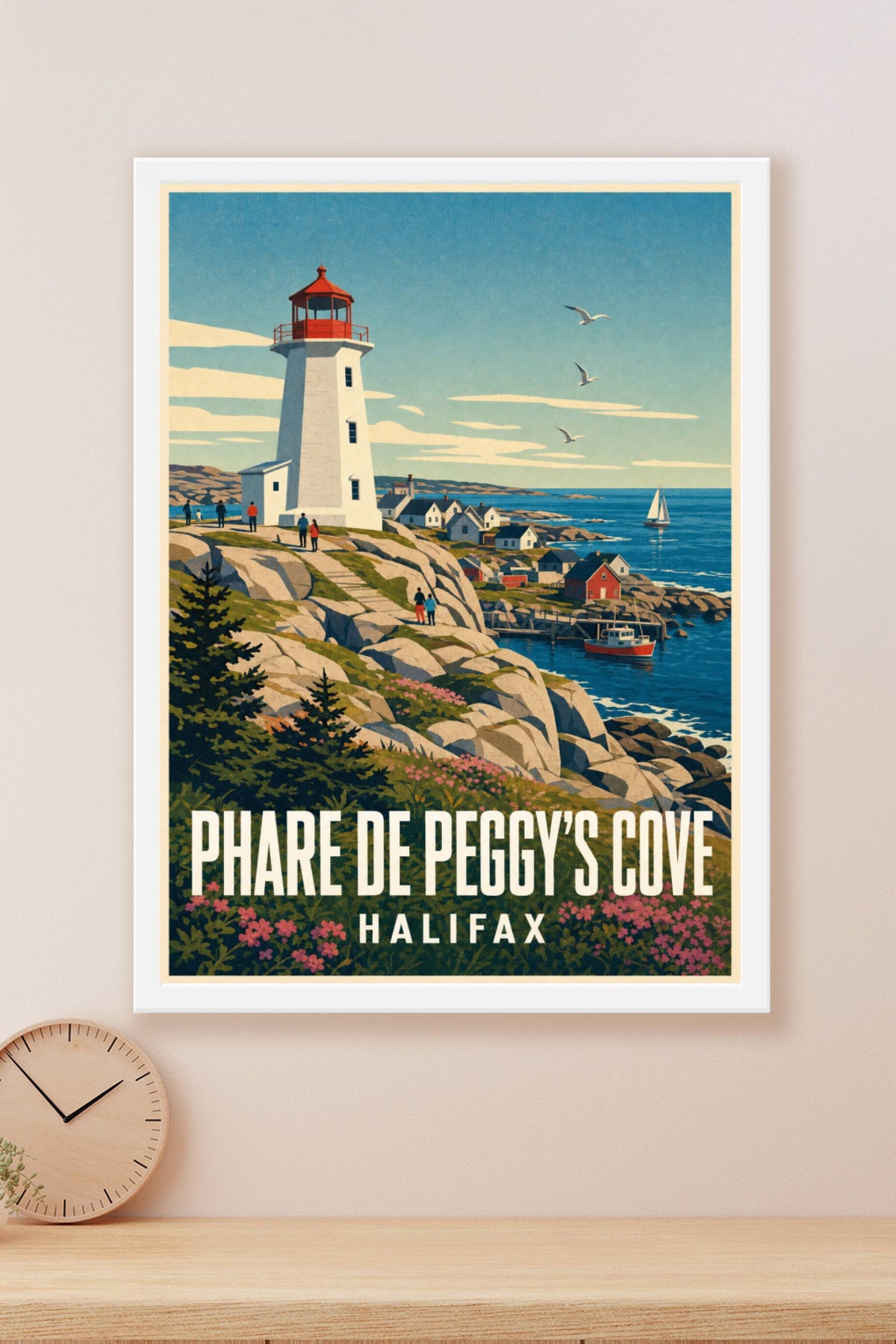 Affiche de Peggy's Cove, poster phare Halifax