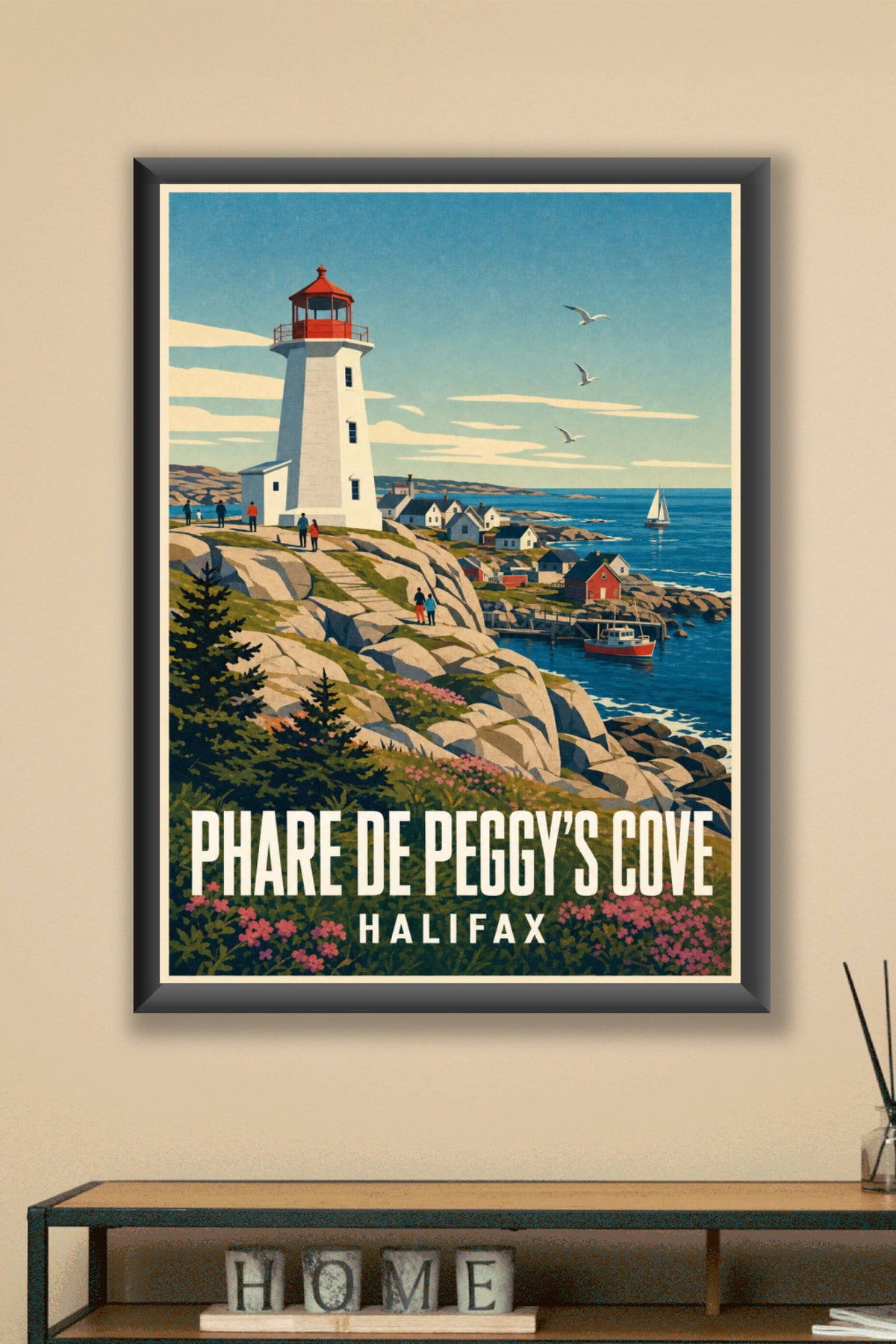 Affiche de Peggy's Cove, poster phare Halifax