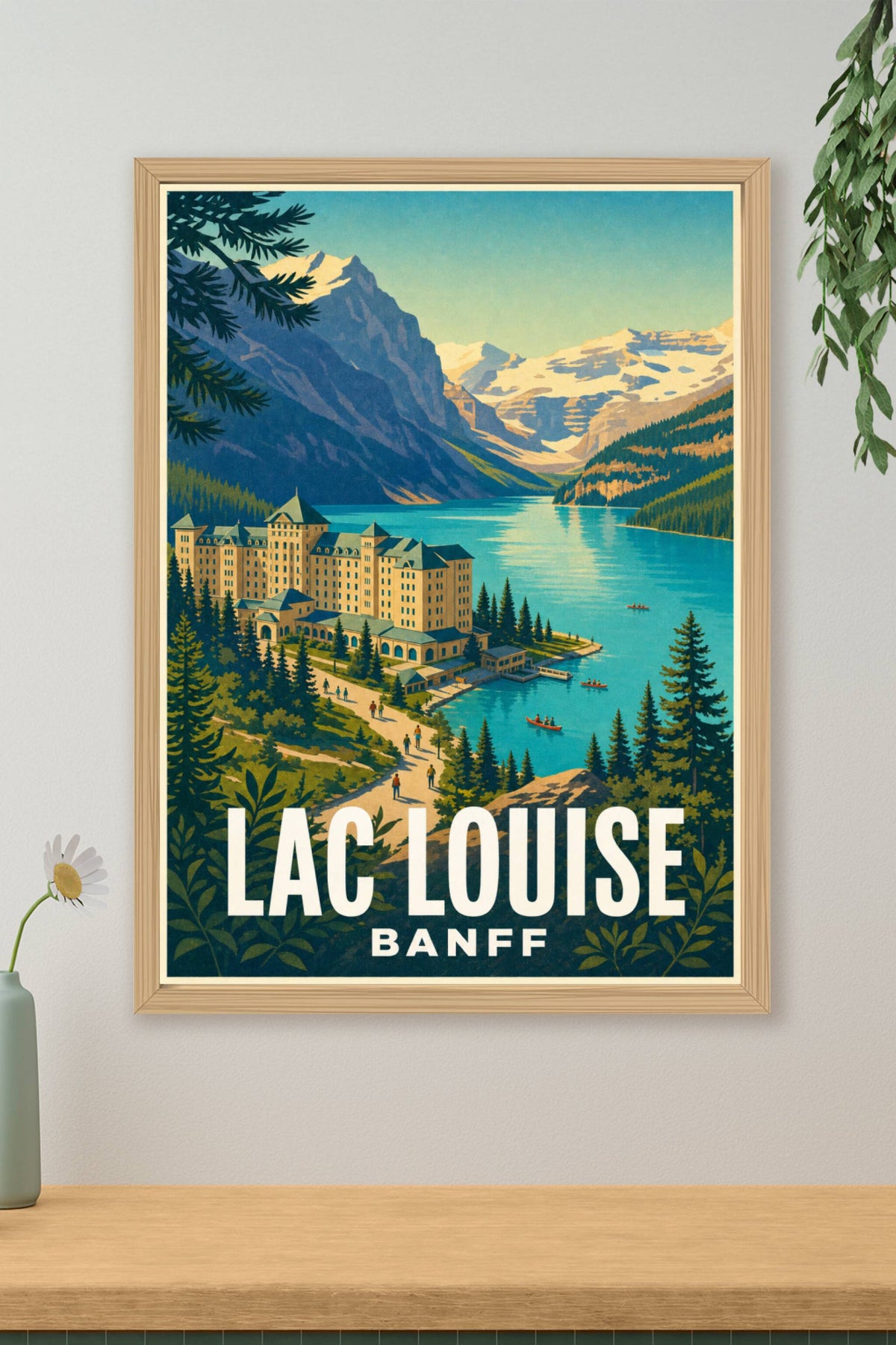 Affiche du Lac Louise, poster Fairmont Chateau