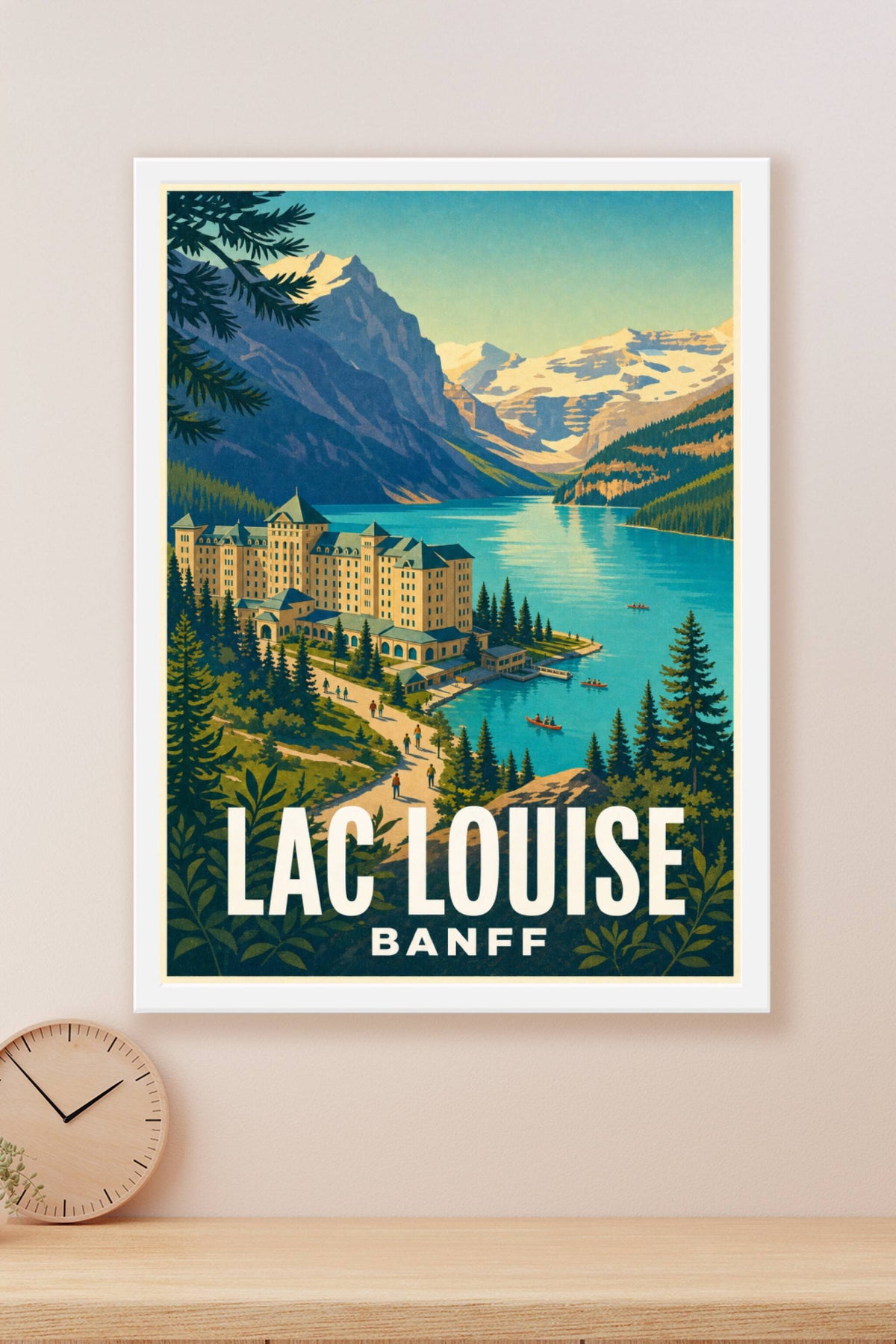 Affiche du Lac Louise, poster Fairmont Chateau