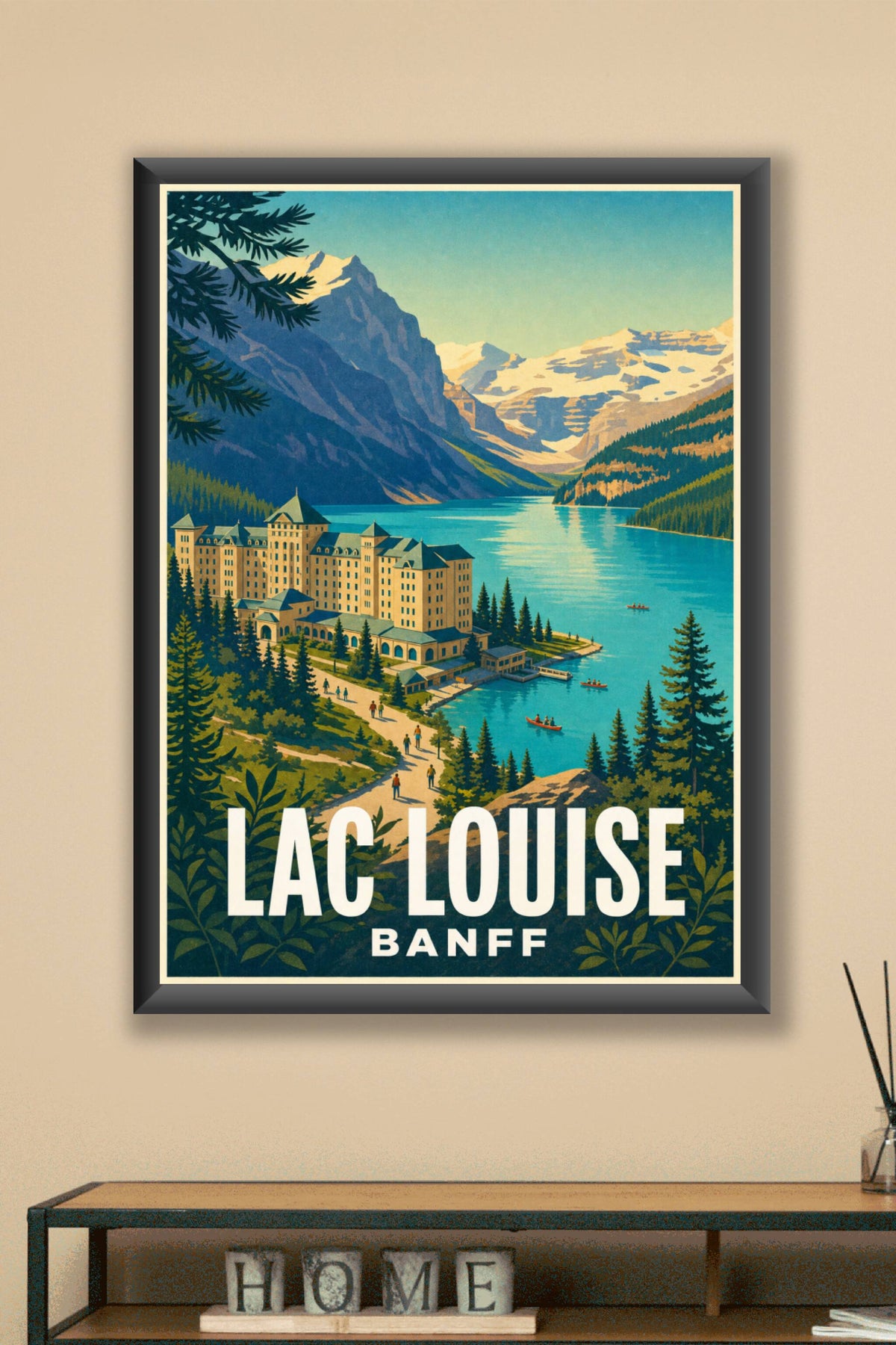 Affiche du Lac Louise, poster Fairmont Chateau