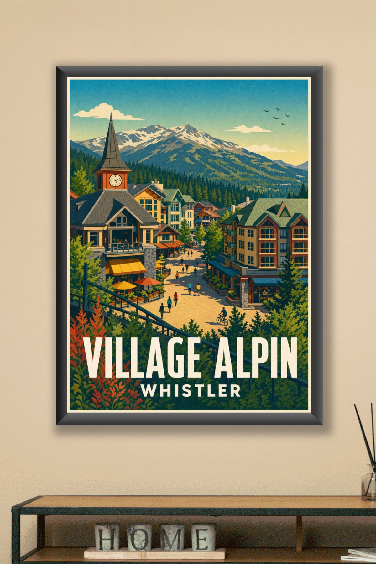 Affiche de Whistler, poster station de ski