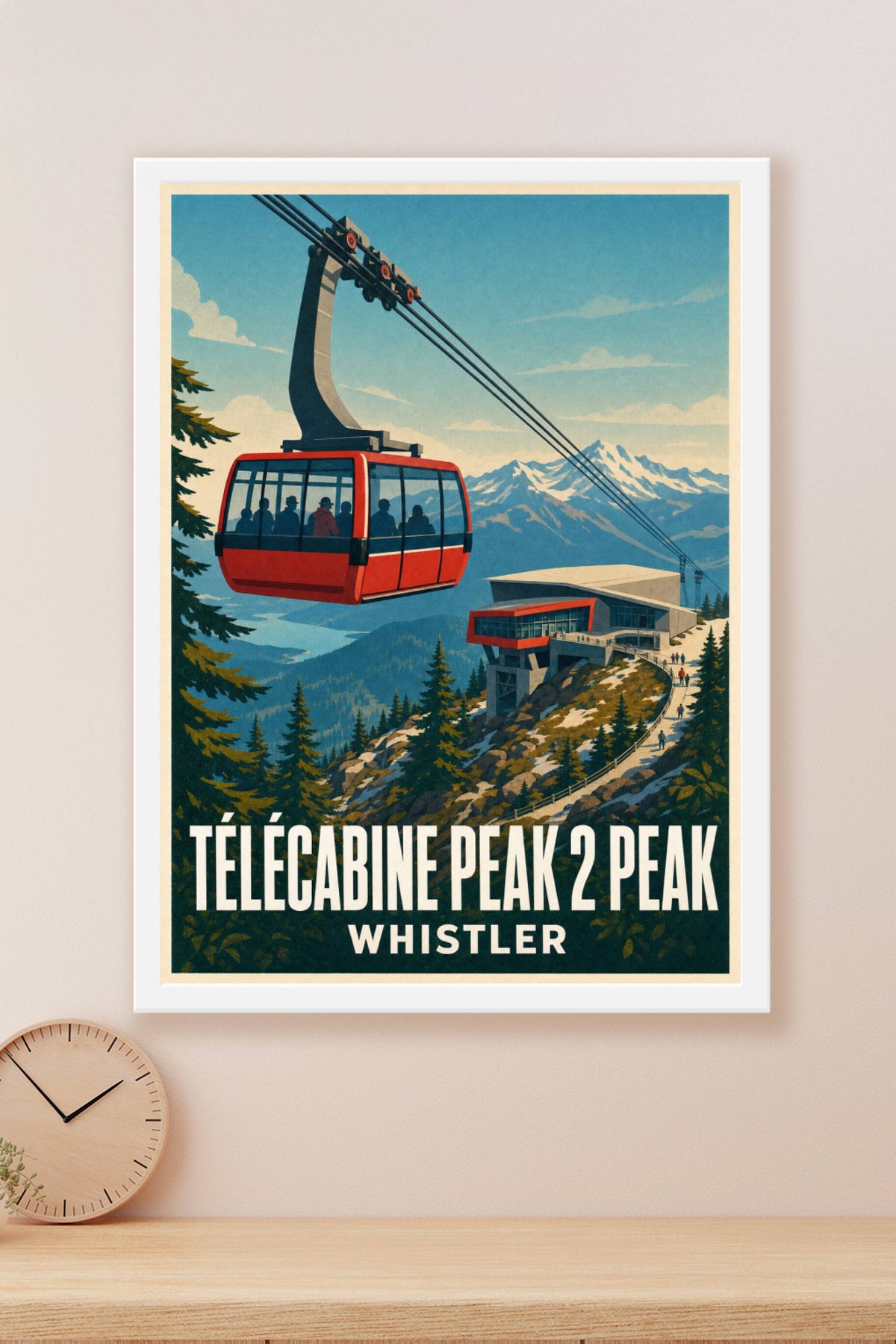 Affiche de Whistler, poster téléphérique rouge