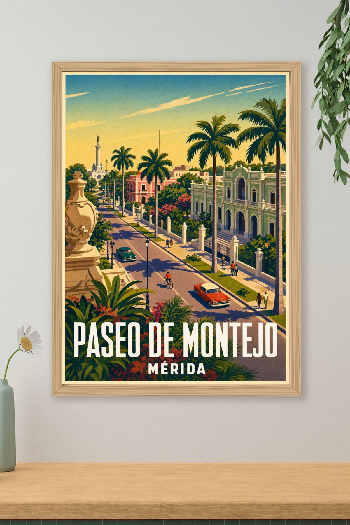 Affiche de Mérida, poster du Paseo de Montejo
