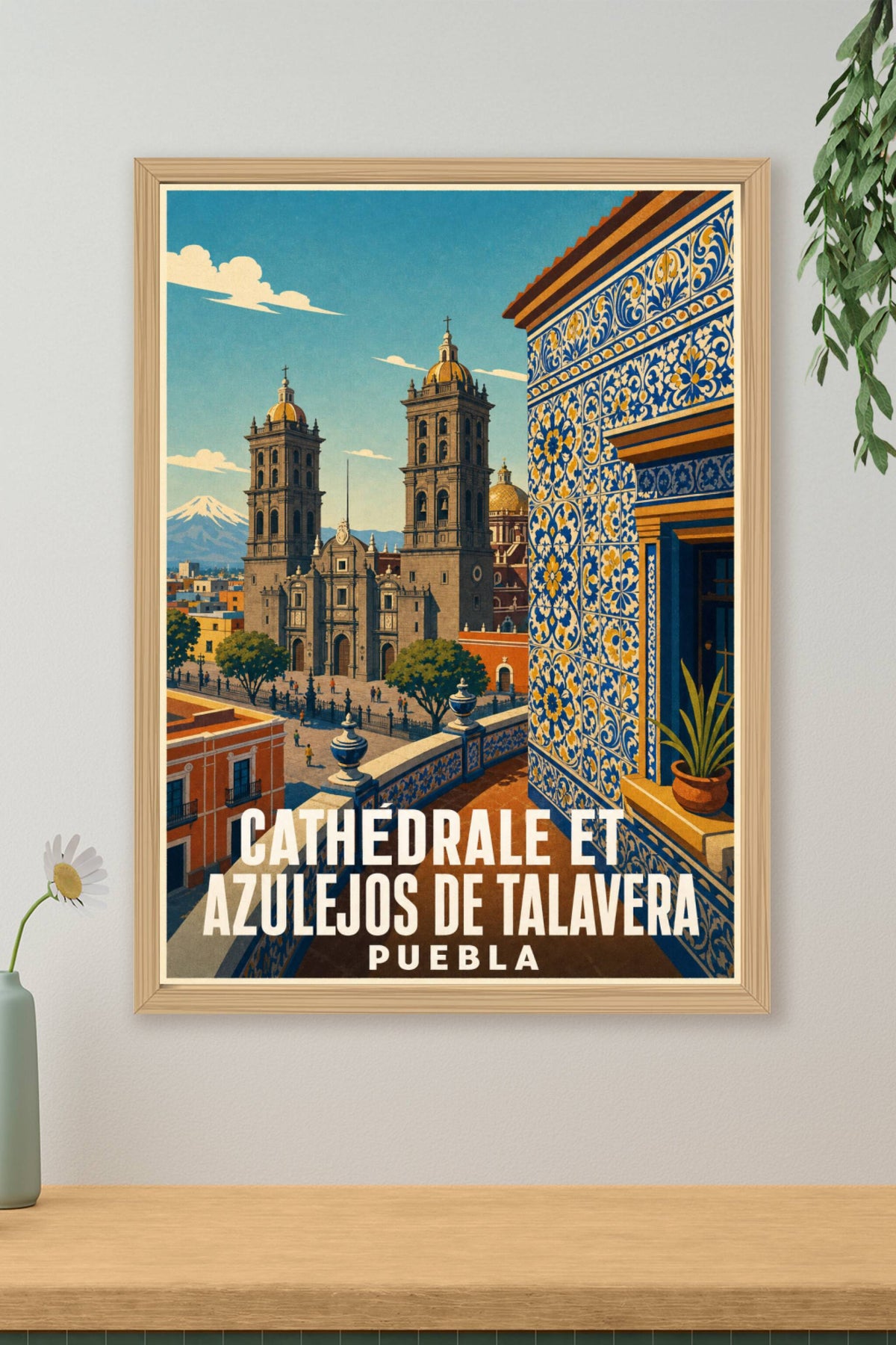 Affiche de Puebla, poster azulejos de Talavera