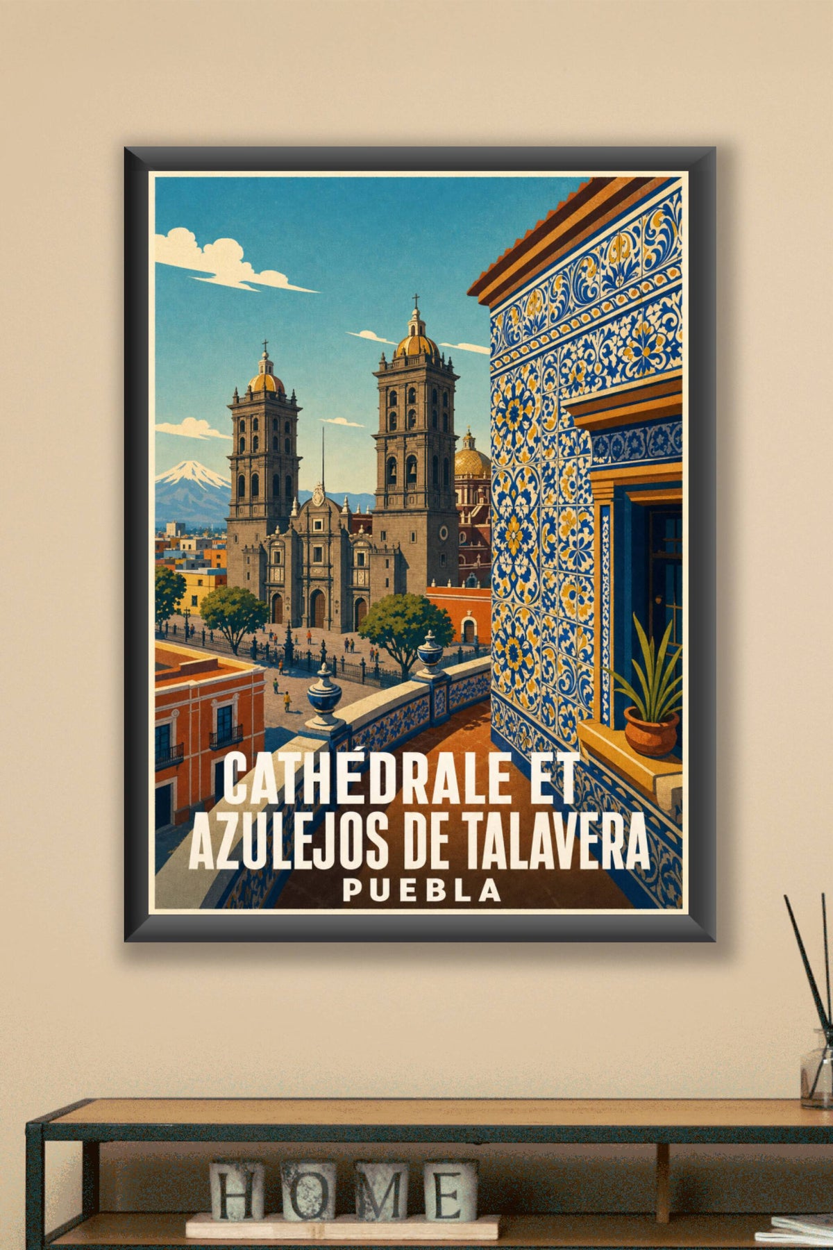 Affiche de Puebla, poster azulejos de Talavera