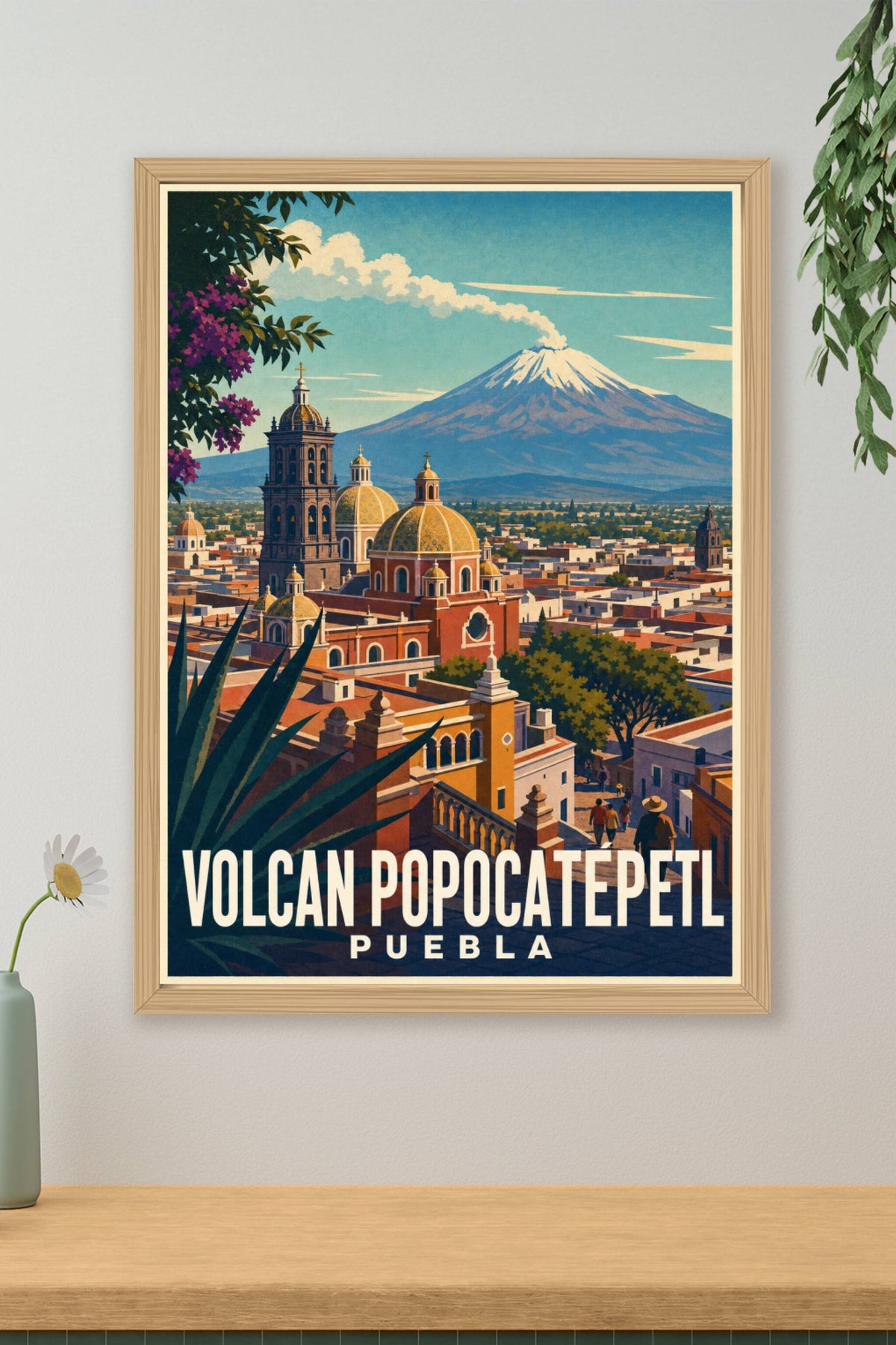Affiche du Volcan Popocatepetl, poster de Puebla