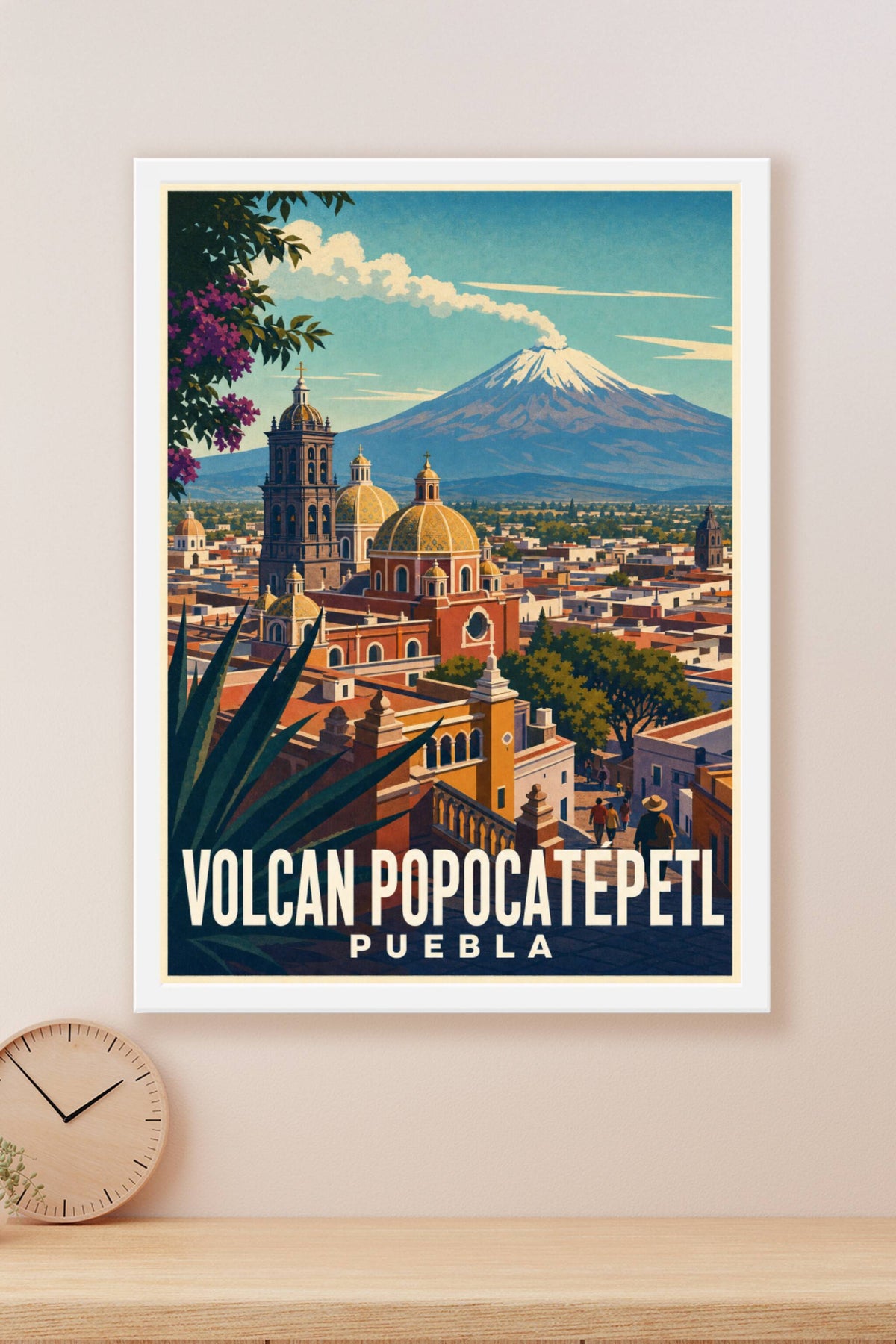 Affiche du Volcan Popocatepetl, poster de Puebla