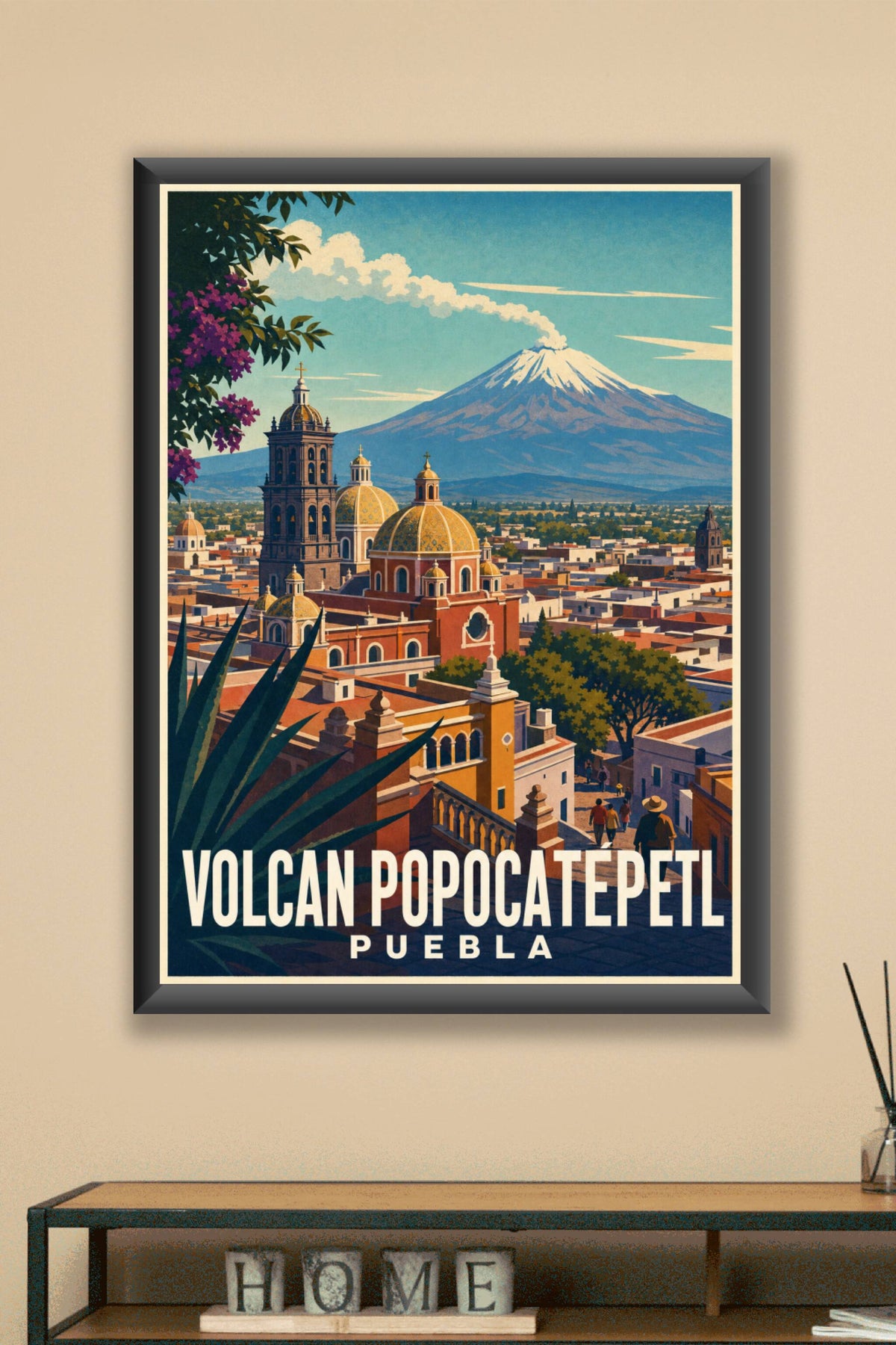 Affiche du Volcan Popocatepetl, poster de Puebla