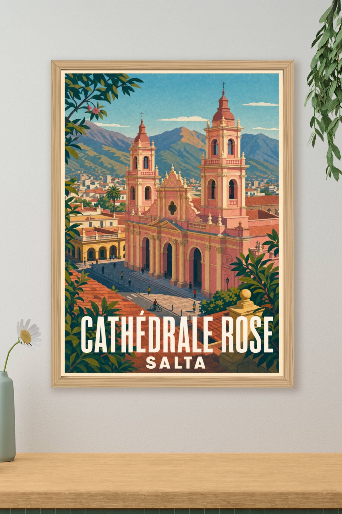 Affiche de Salta, poster Cathédrale Rose
