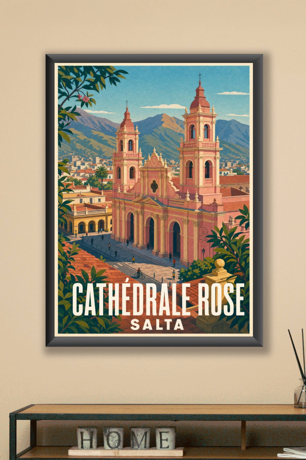 Affiche de Salta, poster Cathédrale Rose