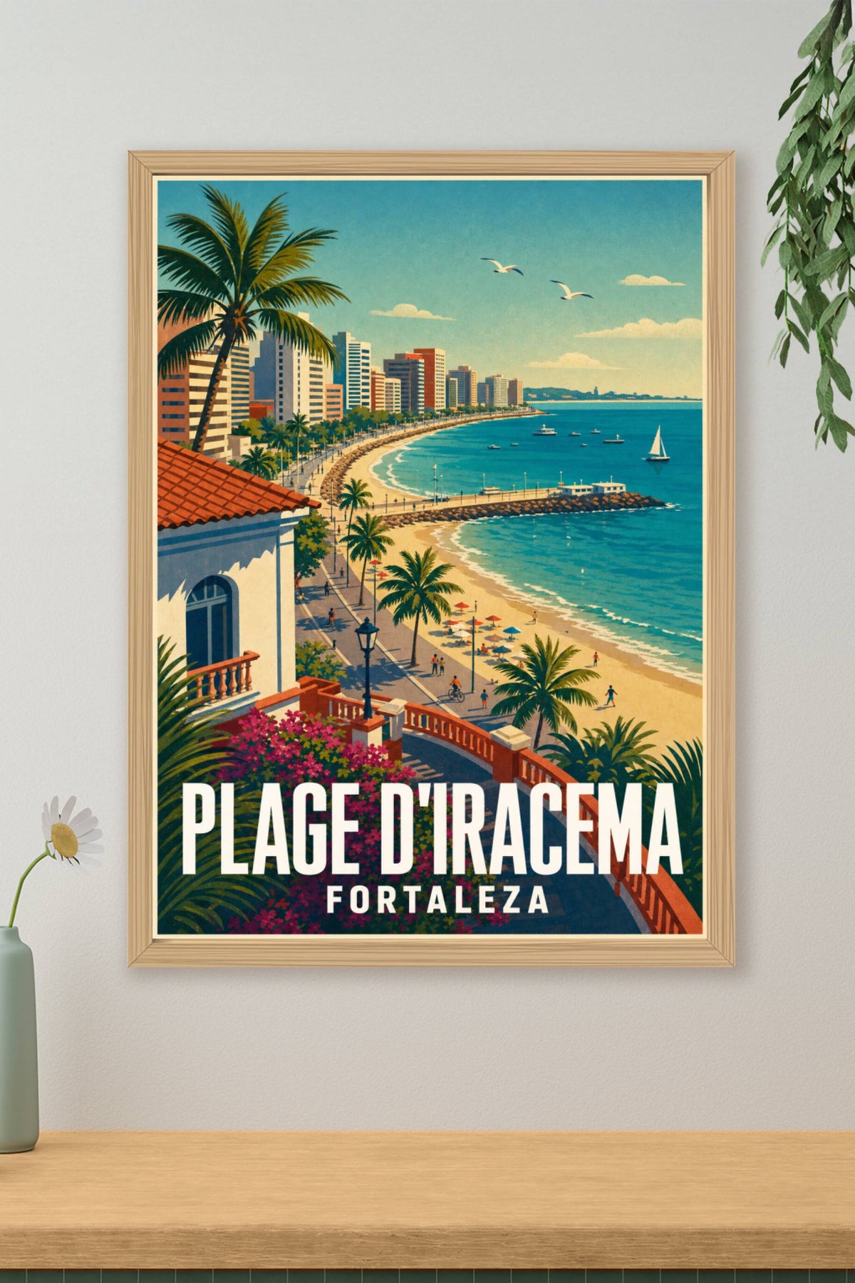 Affiche de la Plage d'Iracema, poster Fortaleza