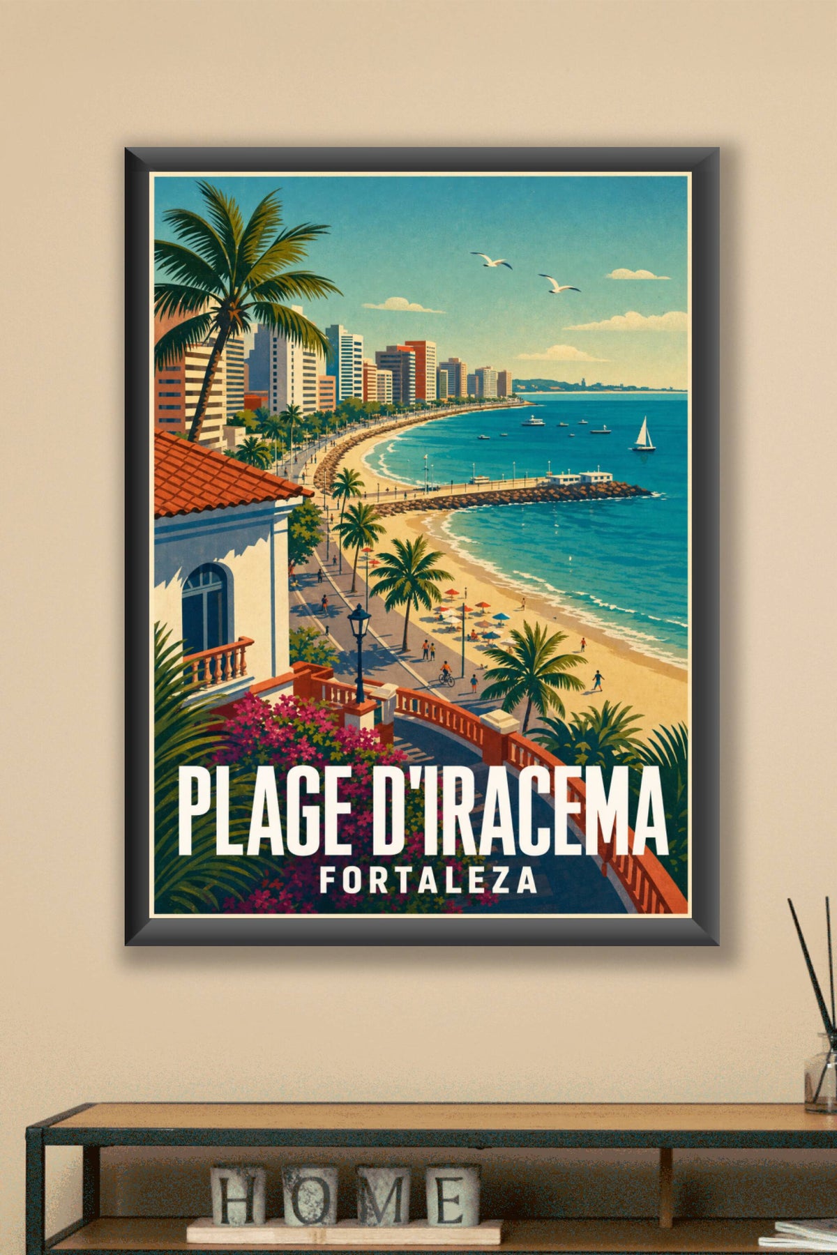 Affiche de la Plage d'Iracema, poster Fortaleza