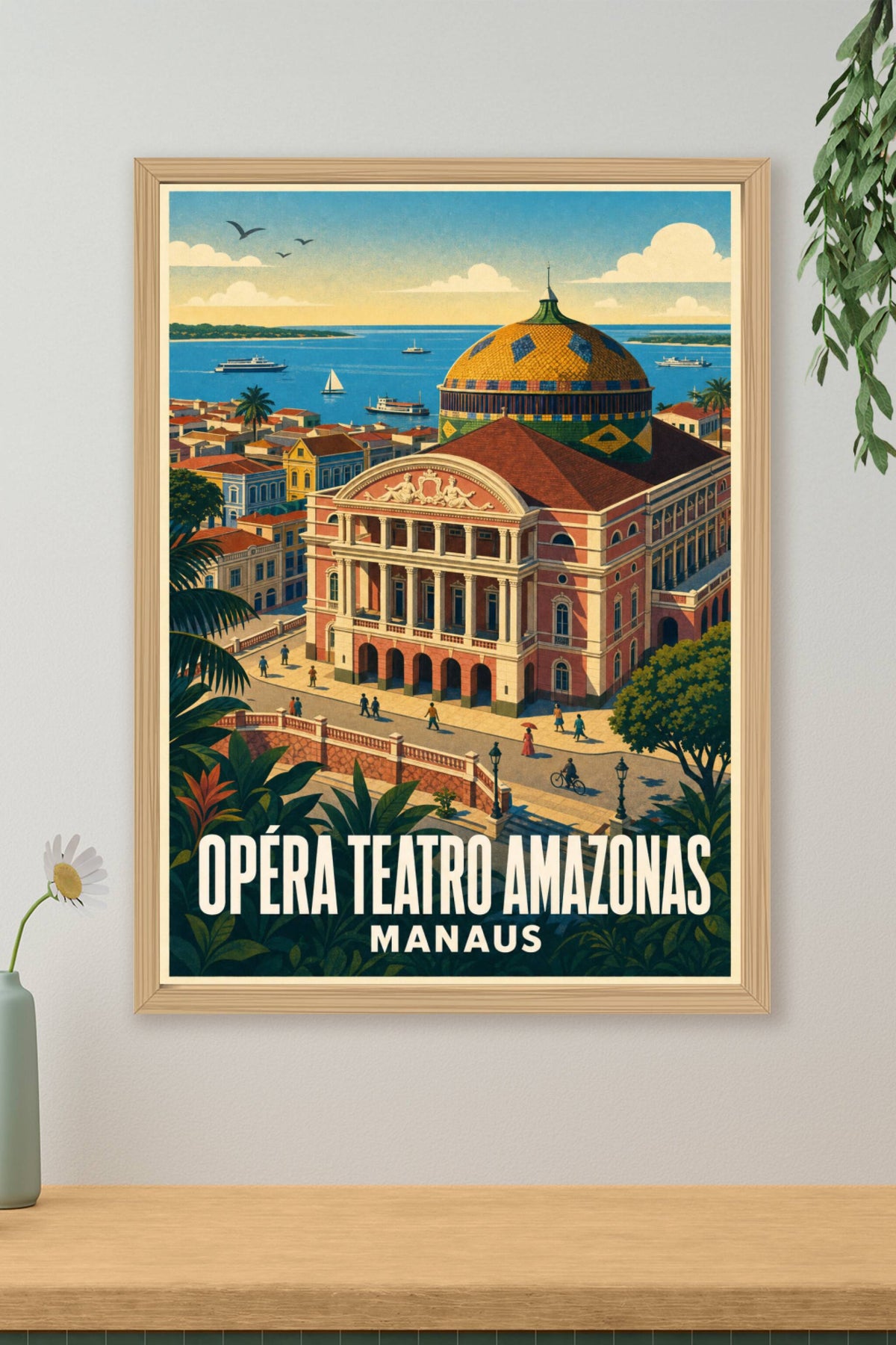 Affiche de Manaus, poster dôme coloré Amazonie