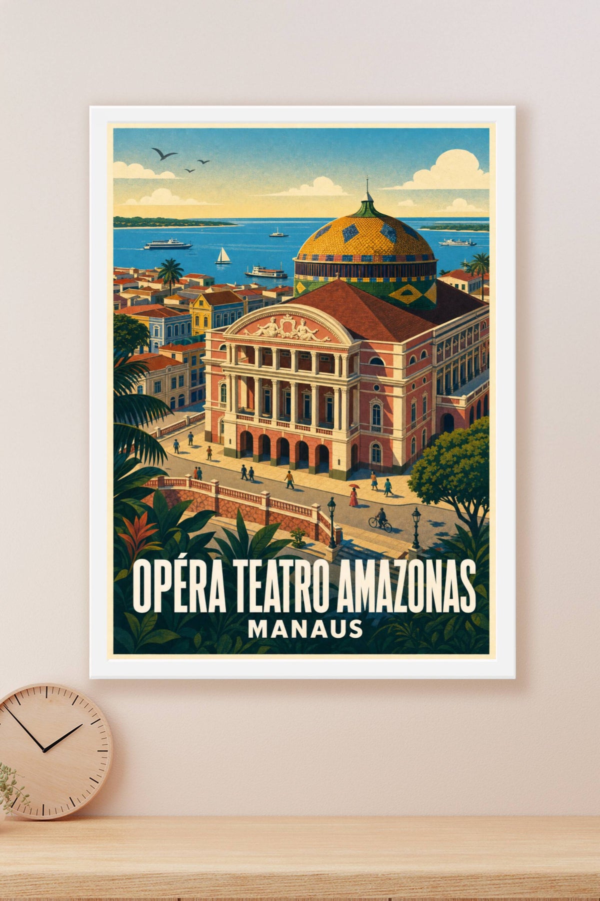 Affiche de Manaus, poster dôme coloré Amazonie