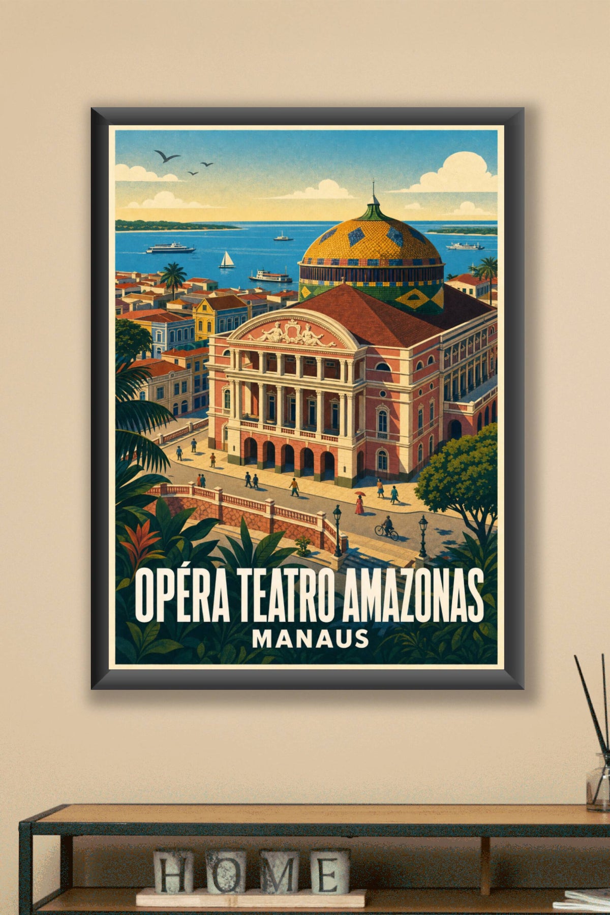 Affiche de Manaus, poster dôme coloré Amazonie