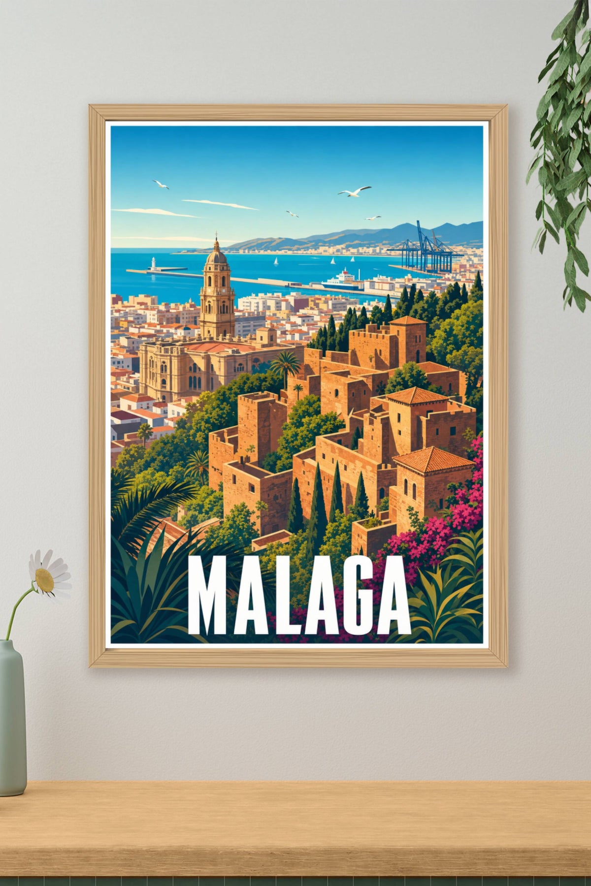 Affiche de Malaga, poster de l'Alcazaba