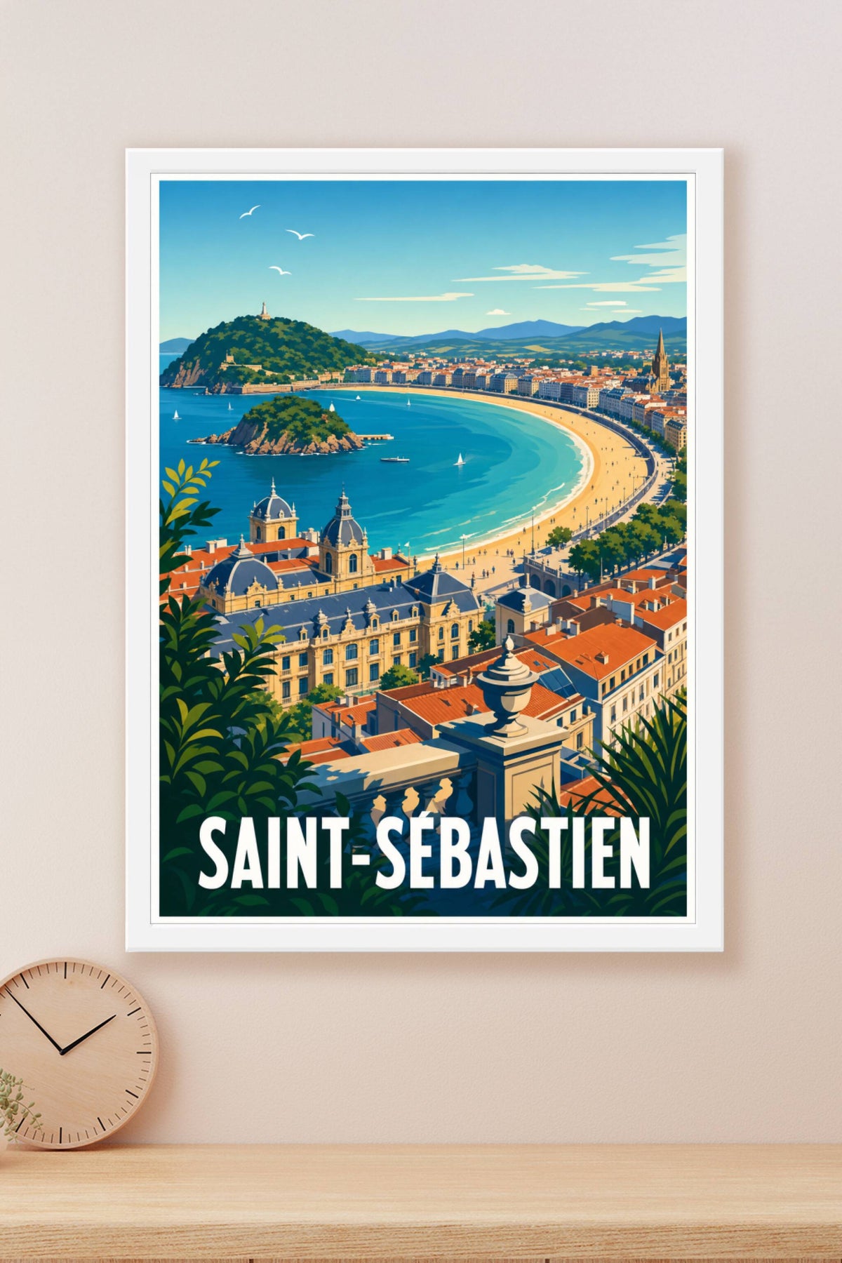 Poster de Saint-Sébastien, baie de la Concha