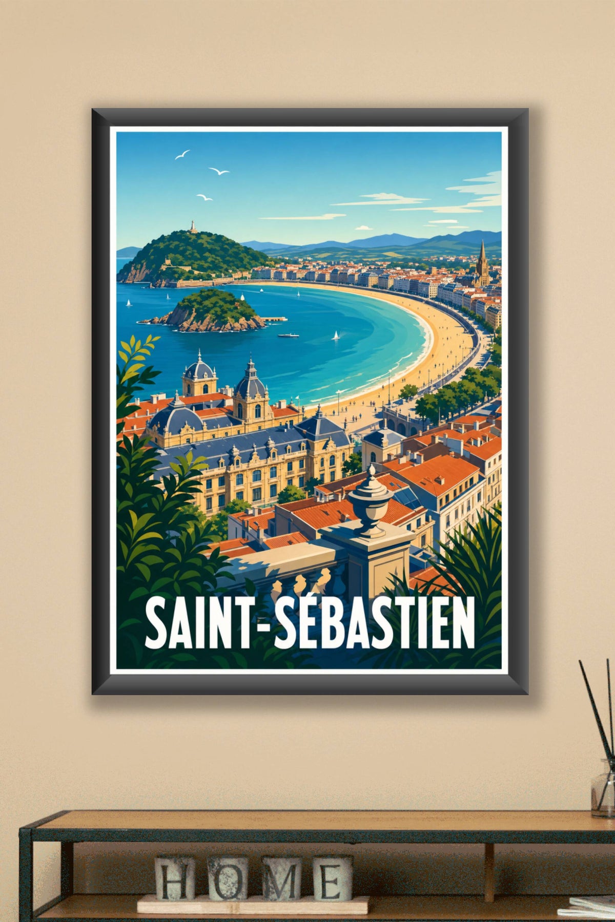 Poster de Saint-Sébastien, baie de la Concha