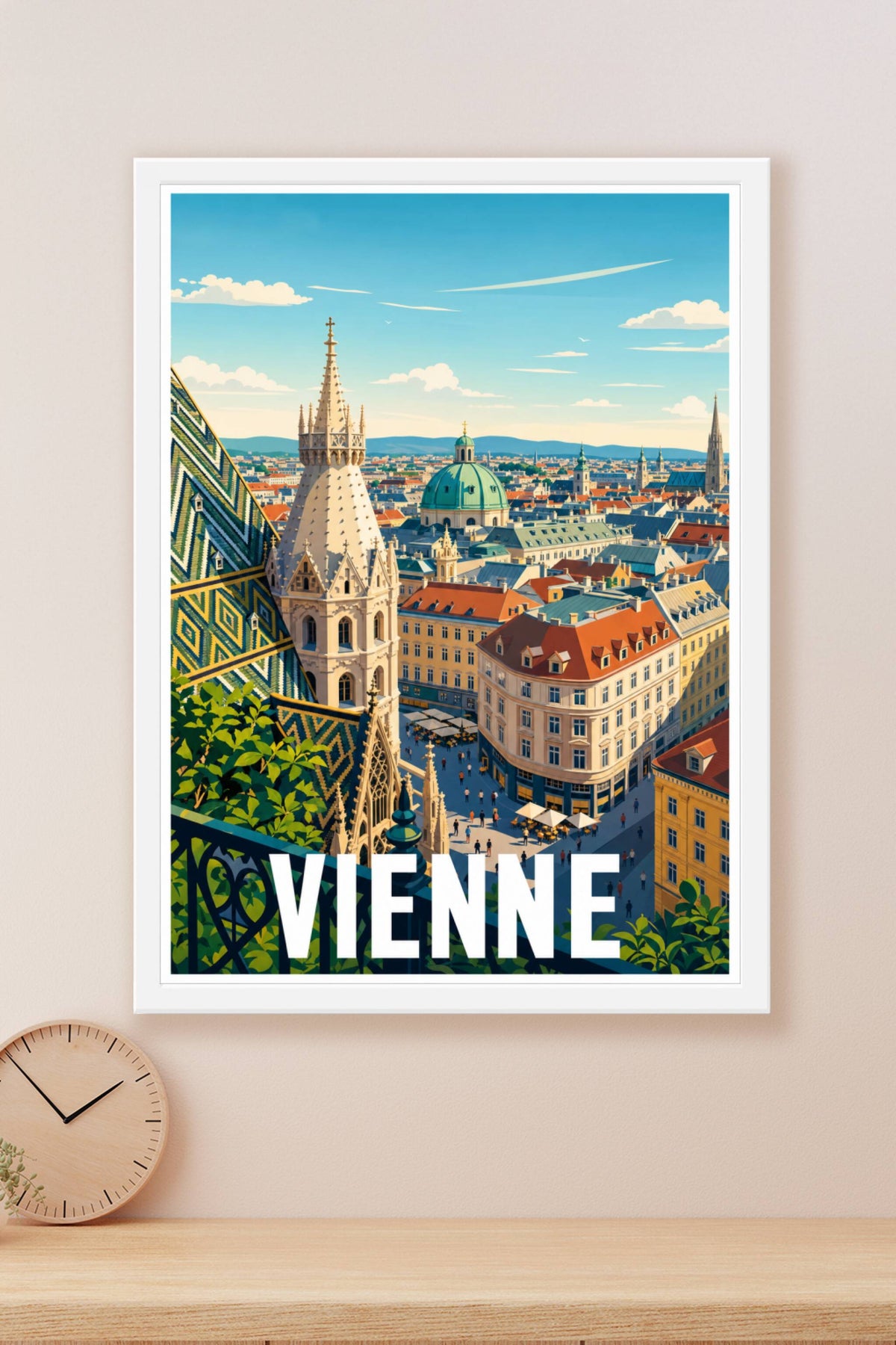 Affiche de Vienne, poster toit Saint-Étienne